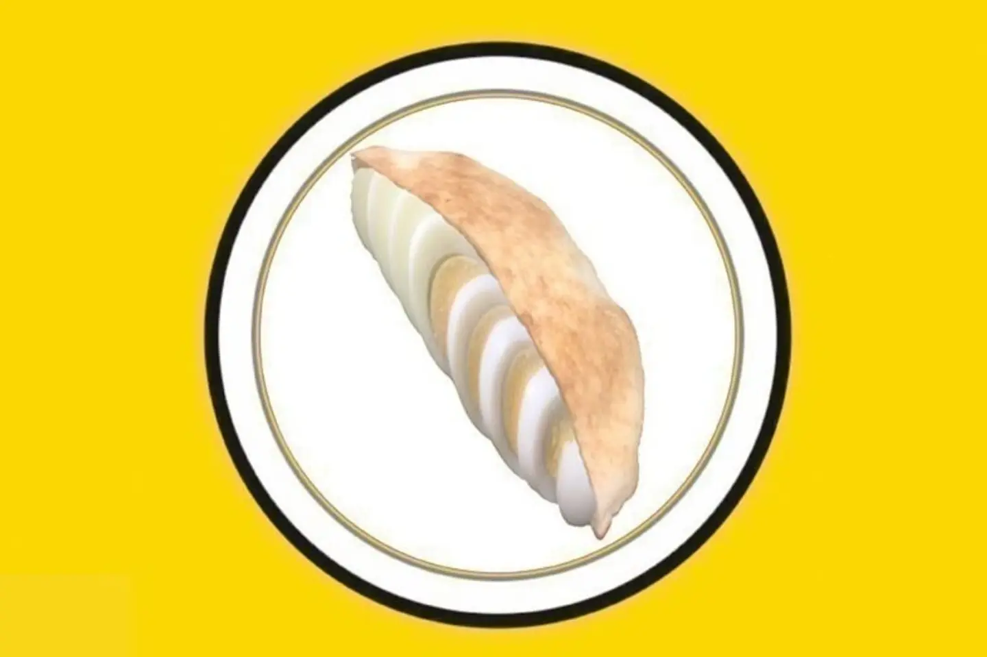 بيض مسلوق بالخبز المصري