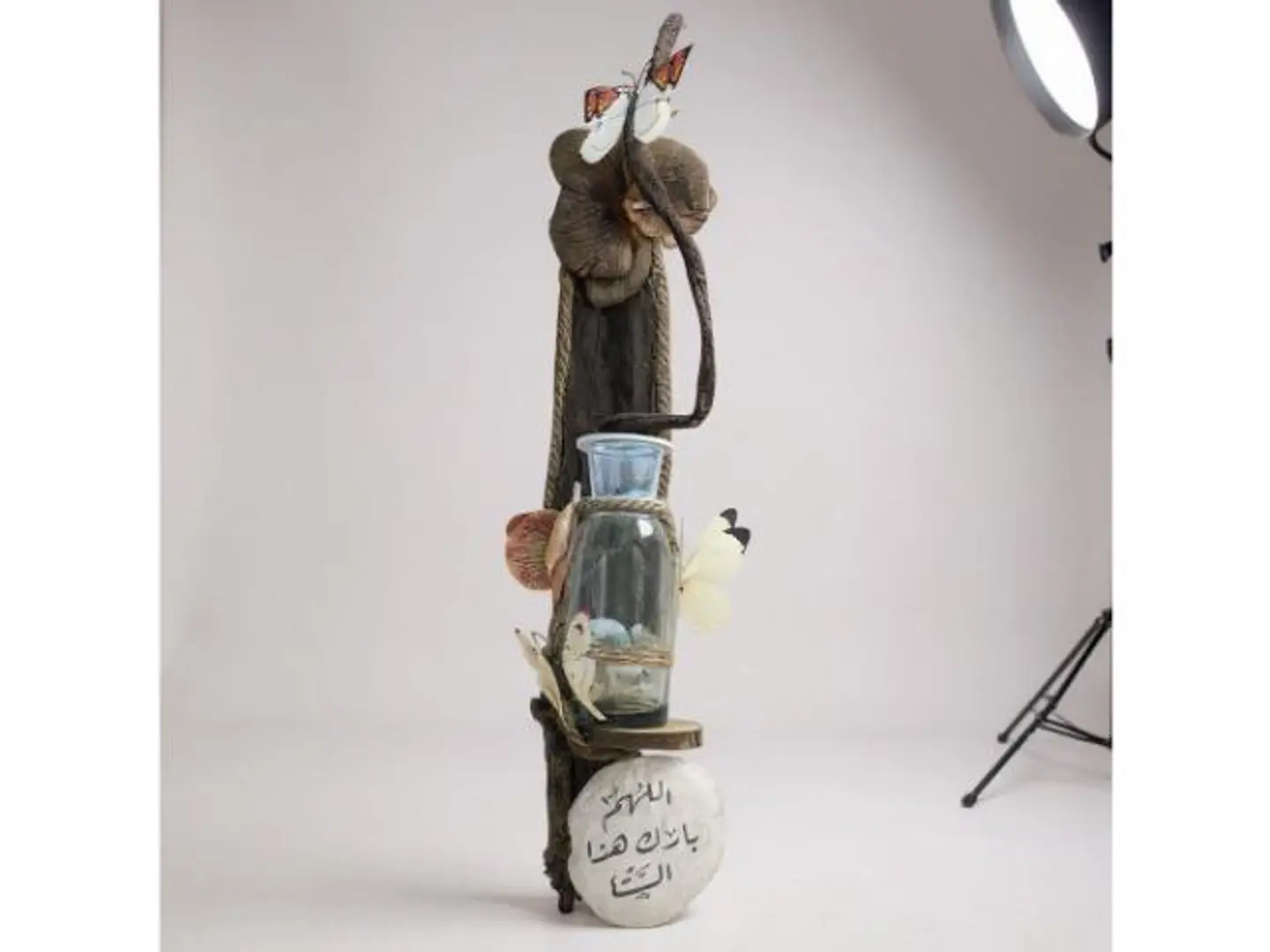 Wooden Art Piece With Glass