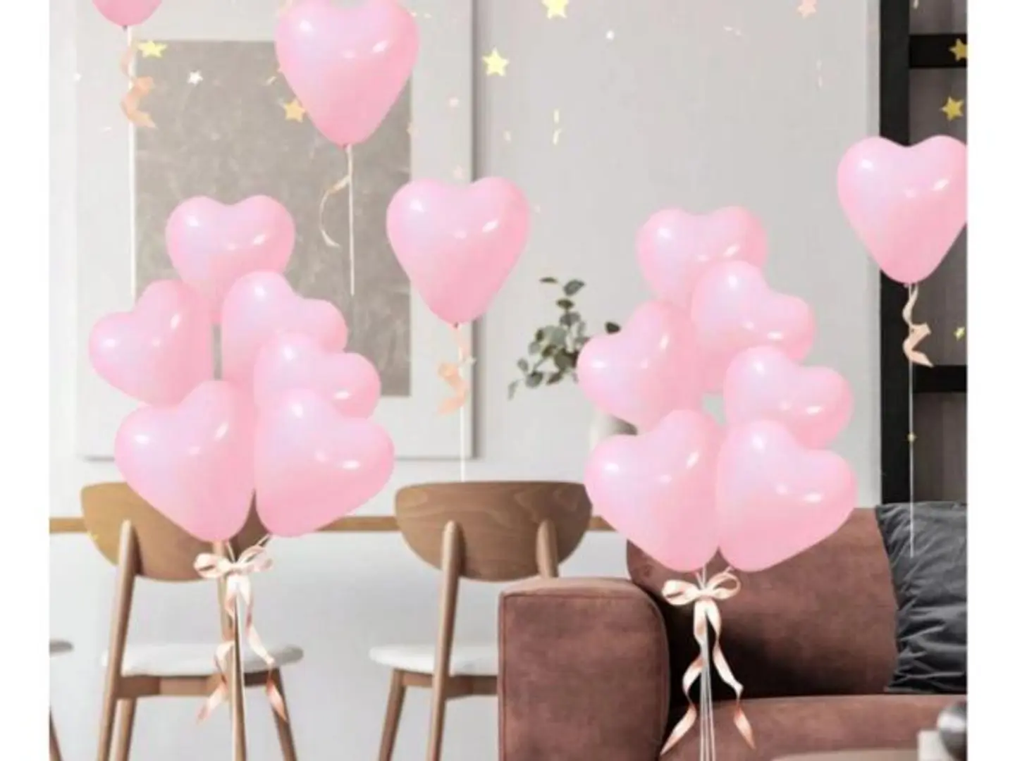 بالون قلب وردي