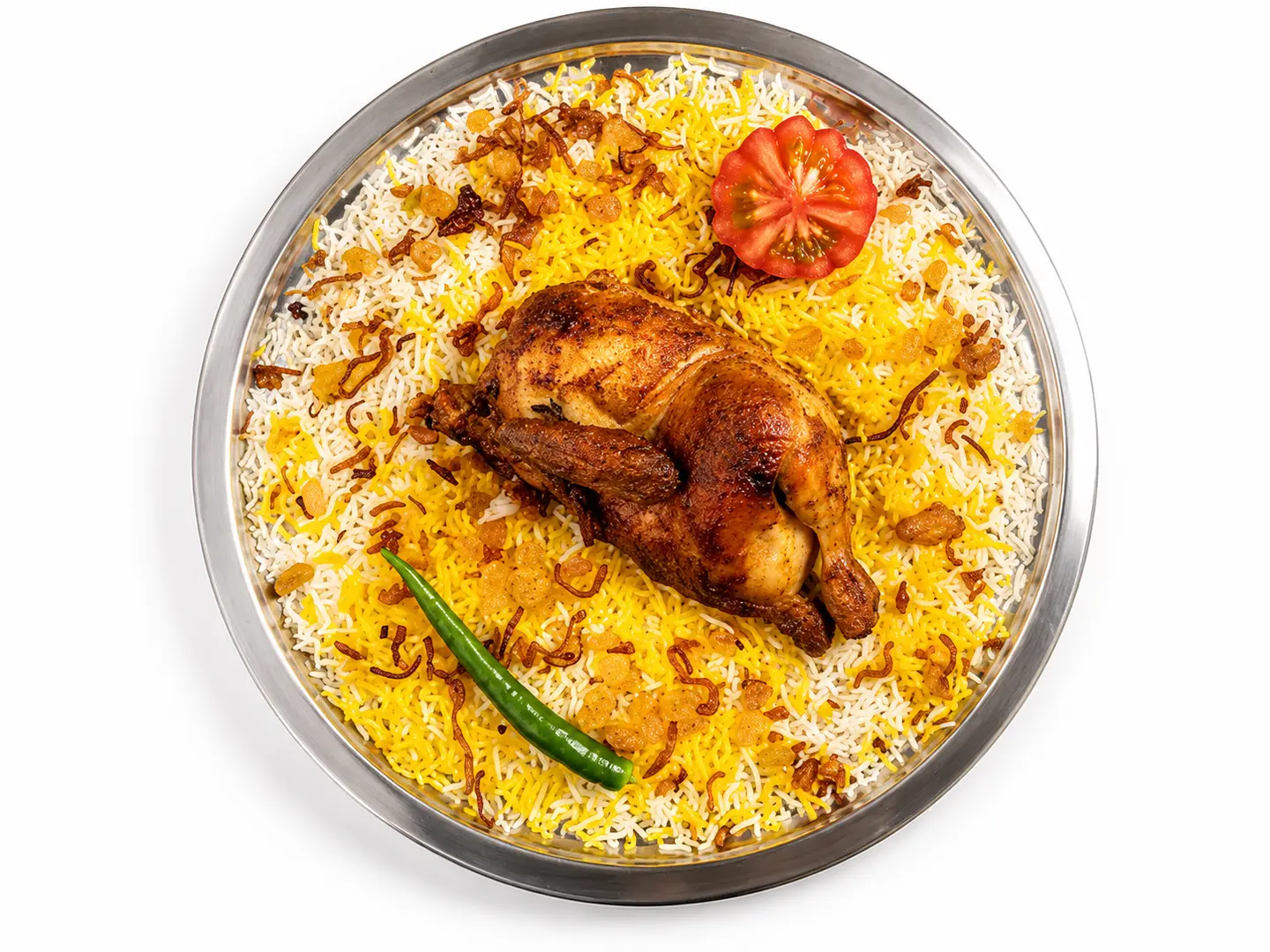 Half A Grilled Chicken With Mandi Rice