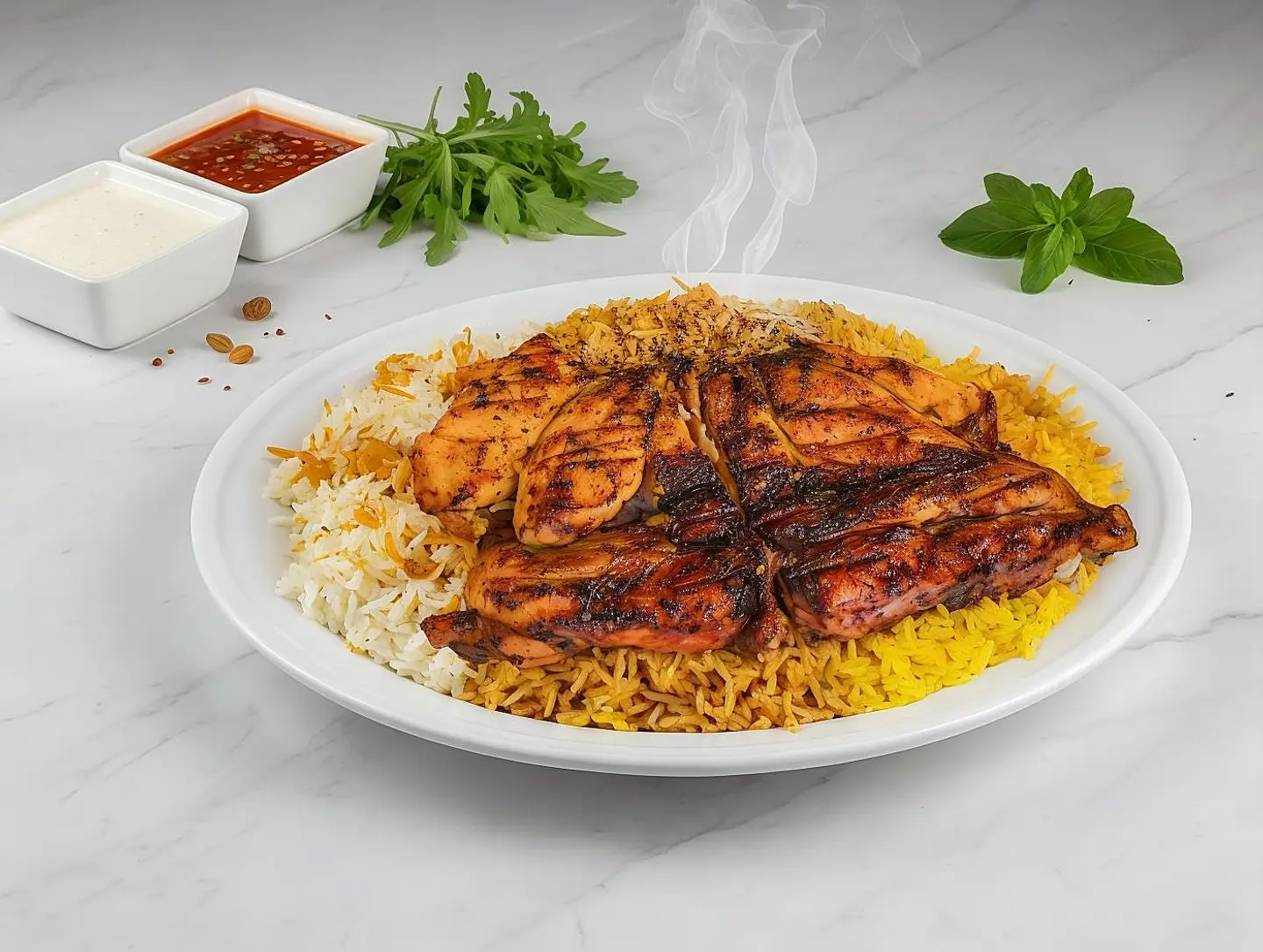 Grilled Chicken With Rice
