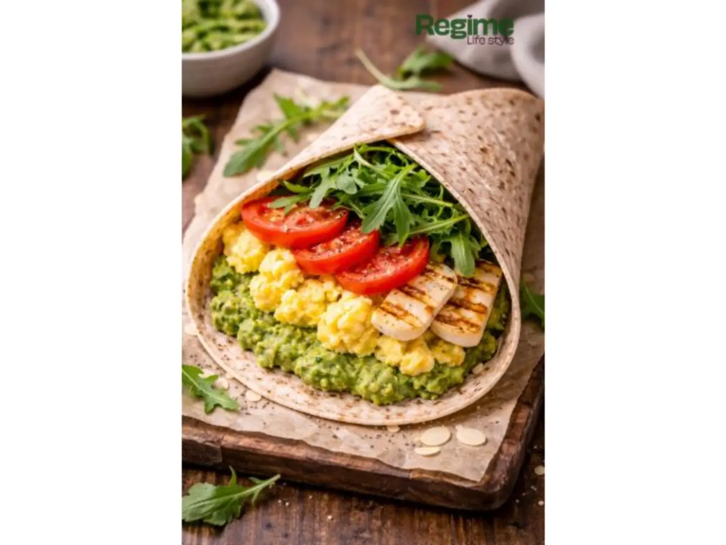 Egg And Guacamole Wrap