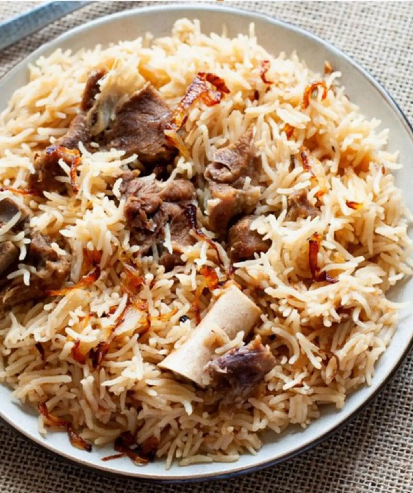 أرز مقلي بلحم الضأن