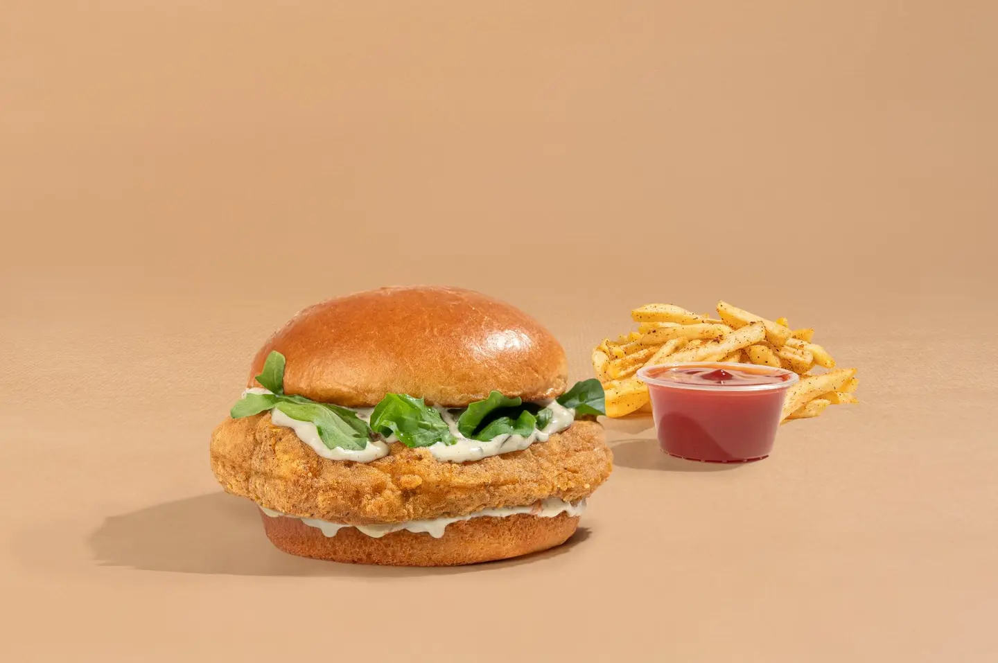 برجر السمك مع بطاطس