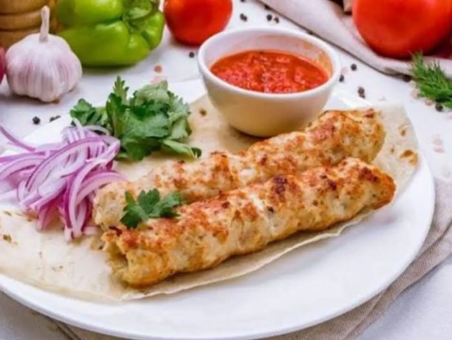 One Portion Of Chicken Kebab