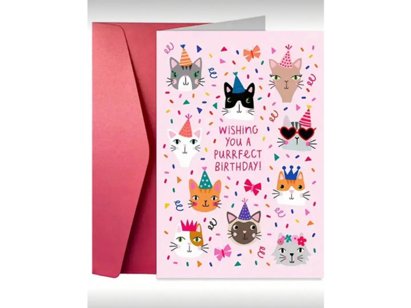 Cute Cat Shaped Birthday Card