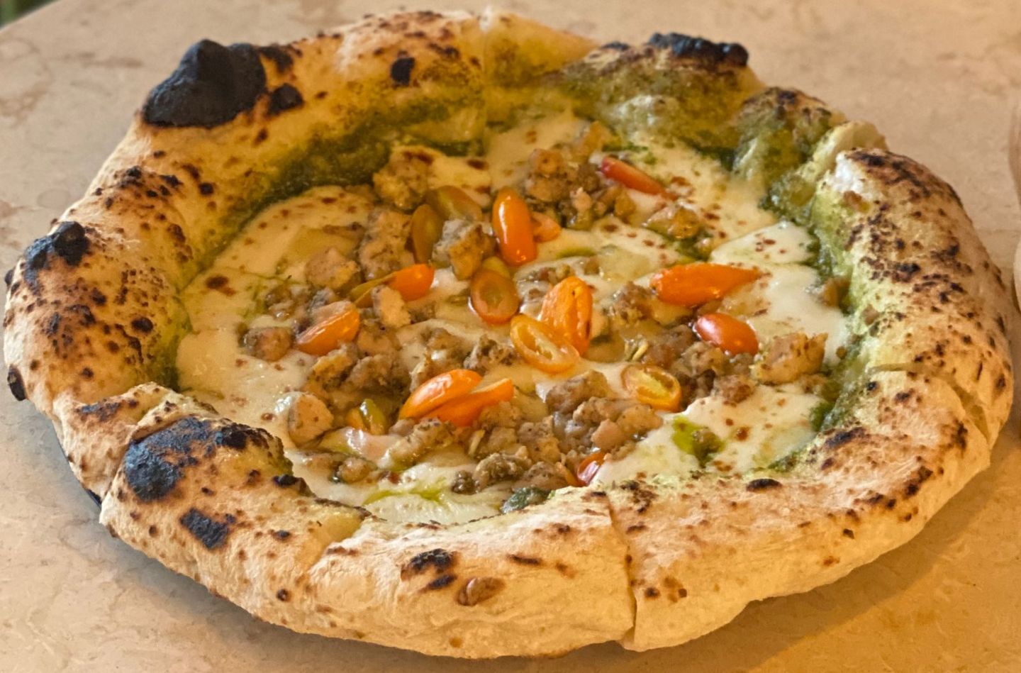 Pesto Pizza With Chicken - Pesto Pizza With Chicken