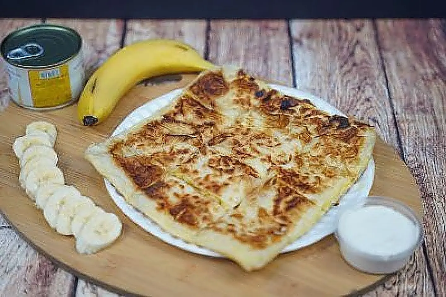 مطبق حلو جبن وموز