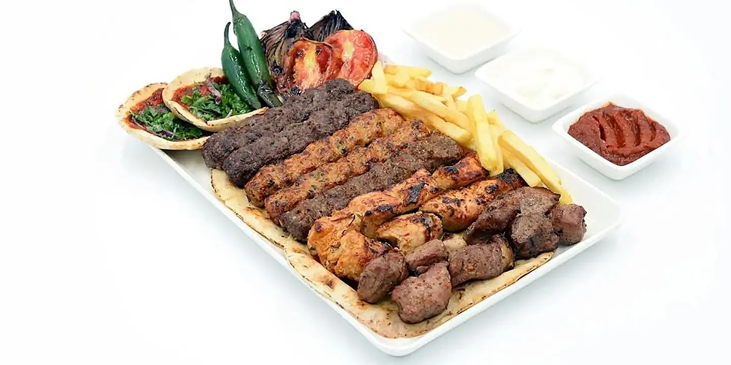 Grill Platter 14 Skewers Wood Flavor