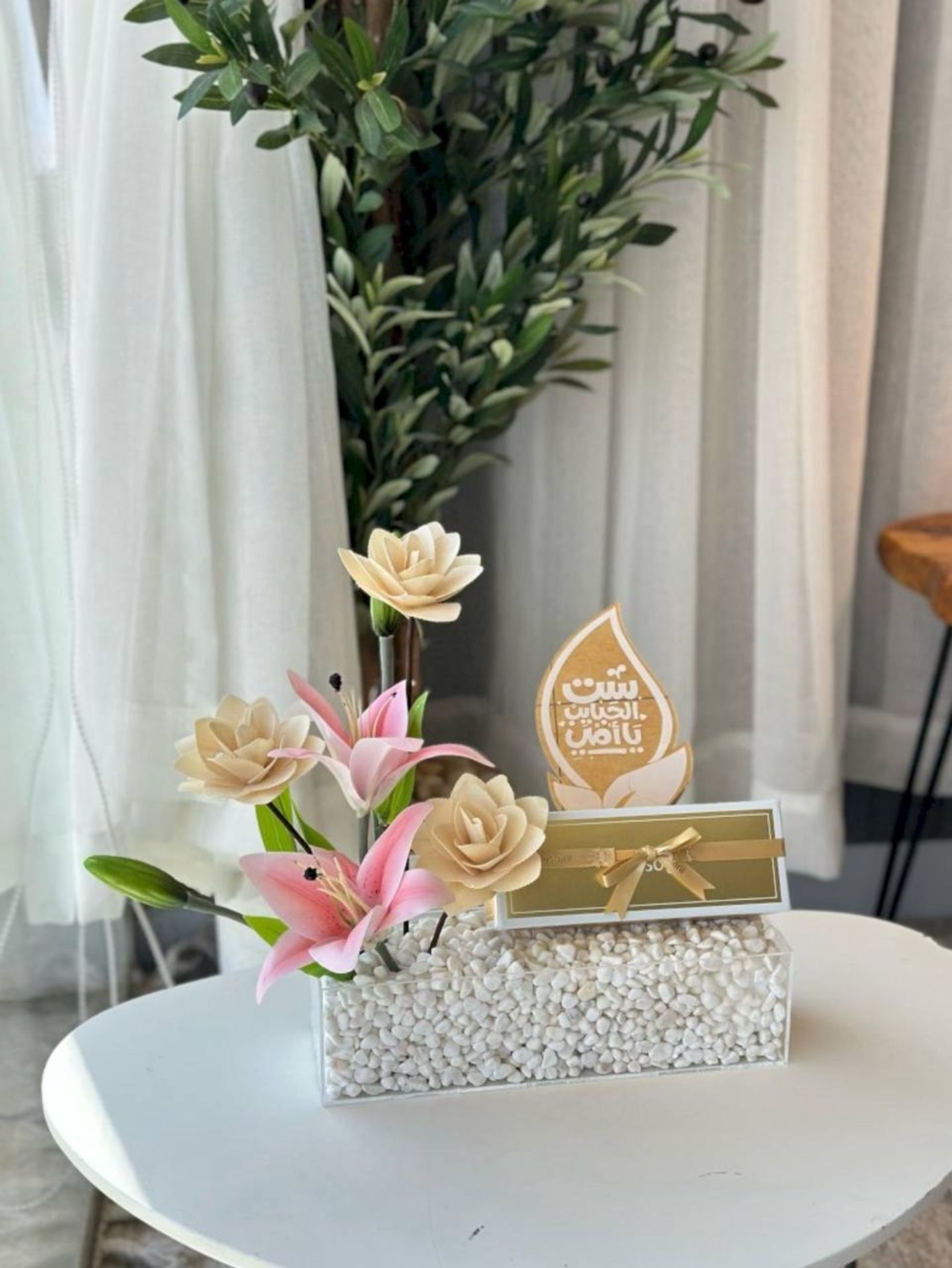 Mother's Day Gift Arrangement With Bostani Chocolate