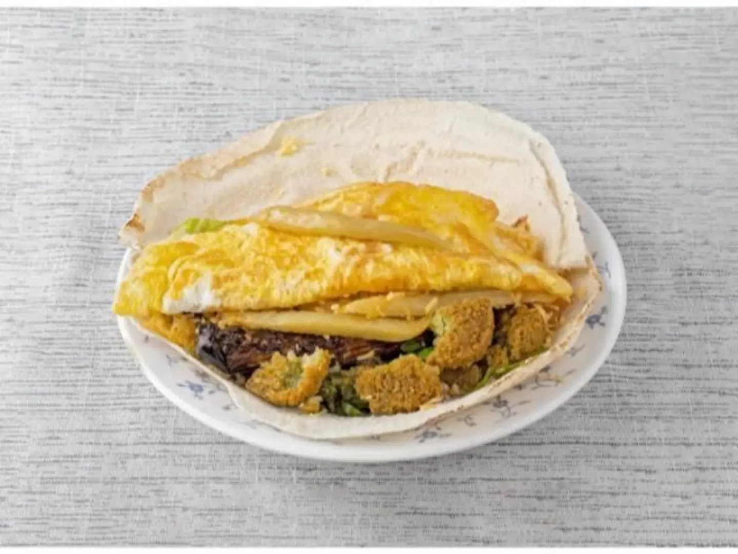 Falafel Sandwich With Fried Egg