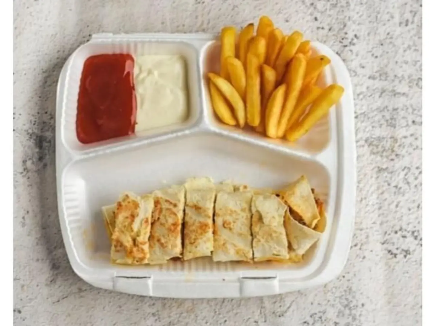 صحن شاورما عربي صغير