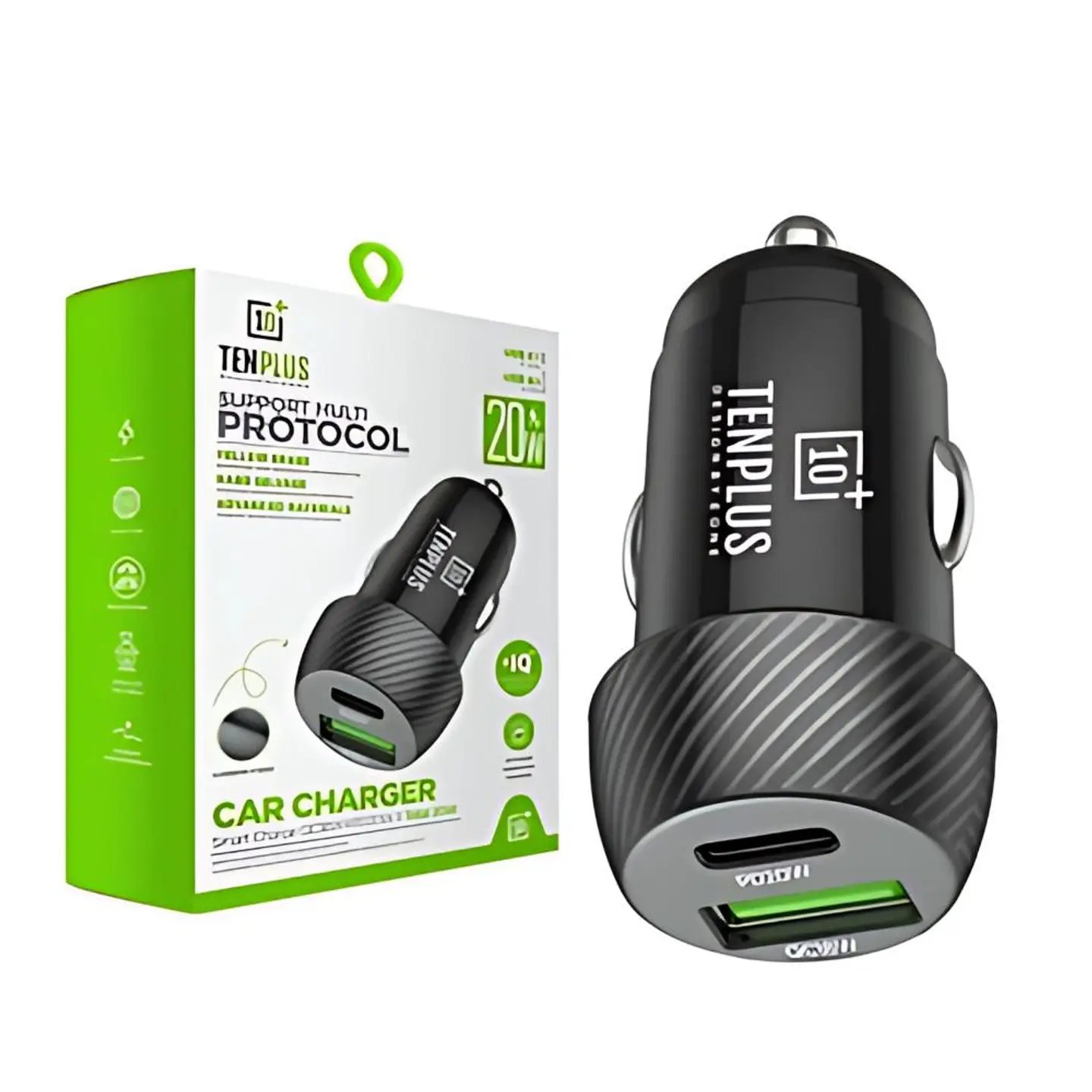 فيش ولاعة تن بلس 20 واط -سي يو إس بي + يو إس بي