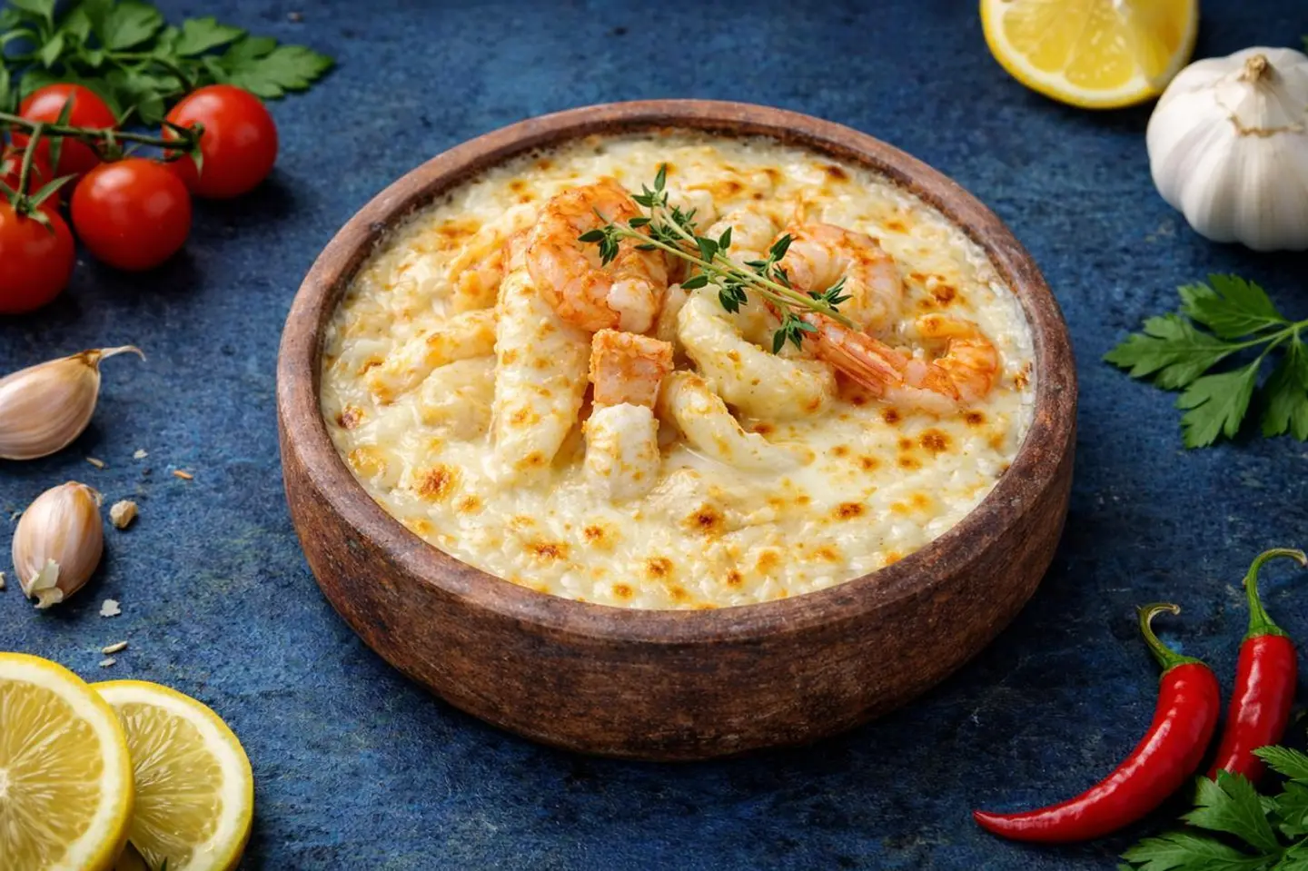 طاجن الصياد المميز بالبشامل