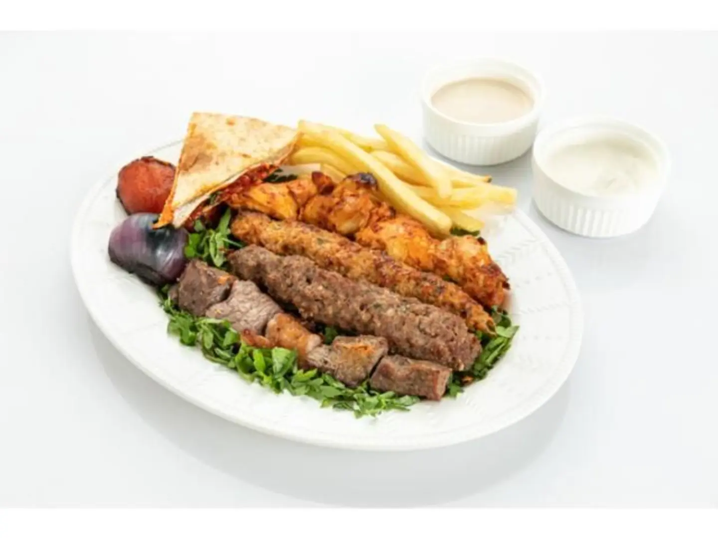 Turkish Kebab Mixed Grill Meal Chicken And Beef And Shish Tawouk