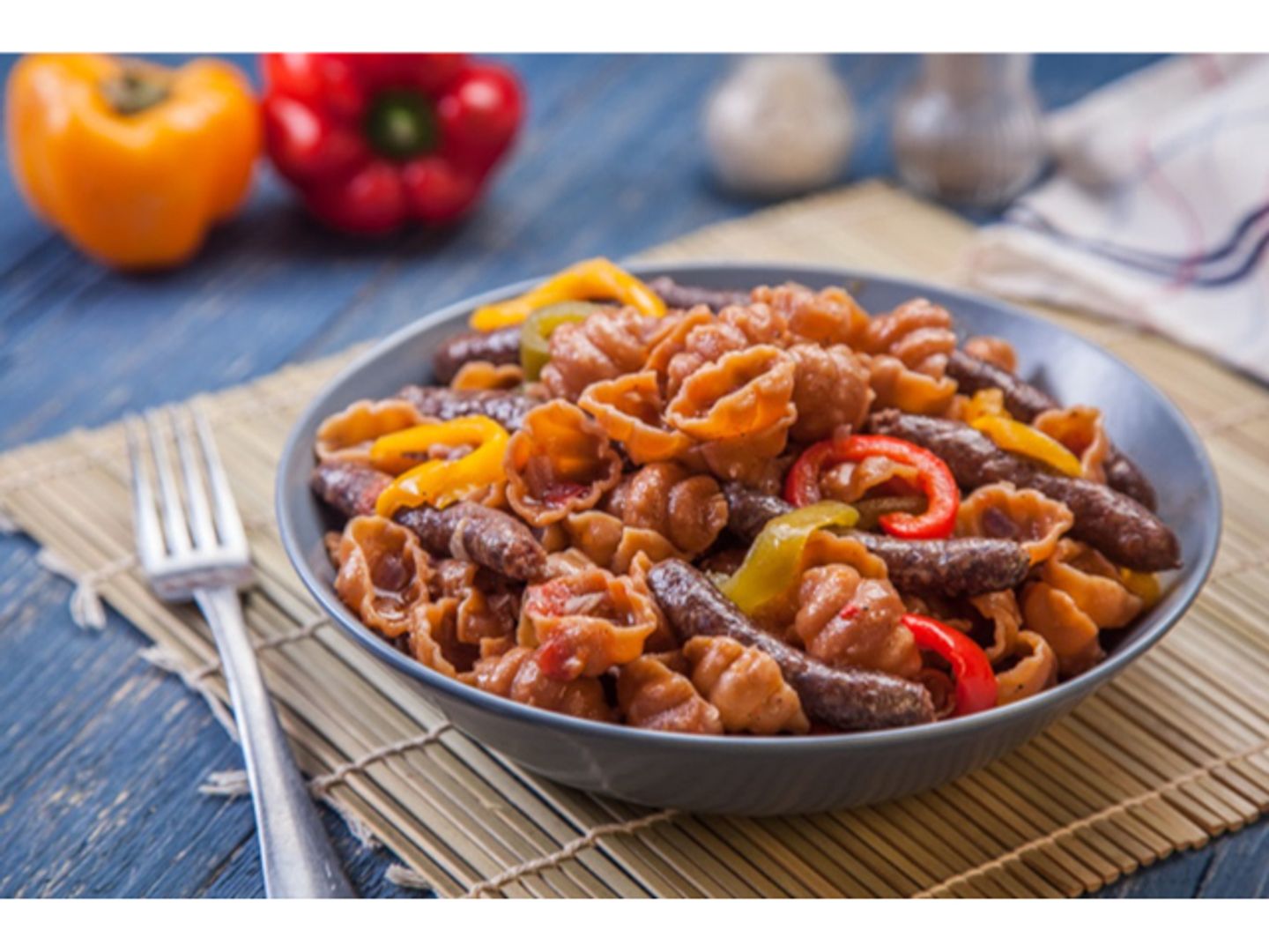 Liver And Sausage Mix Pasta