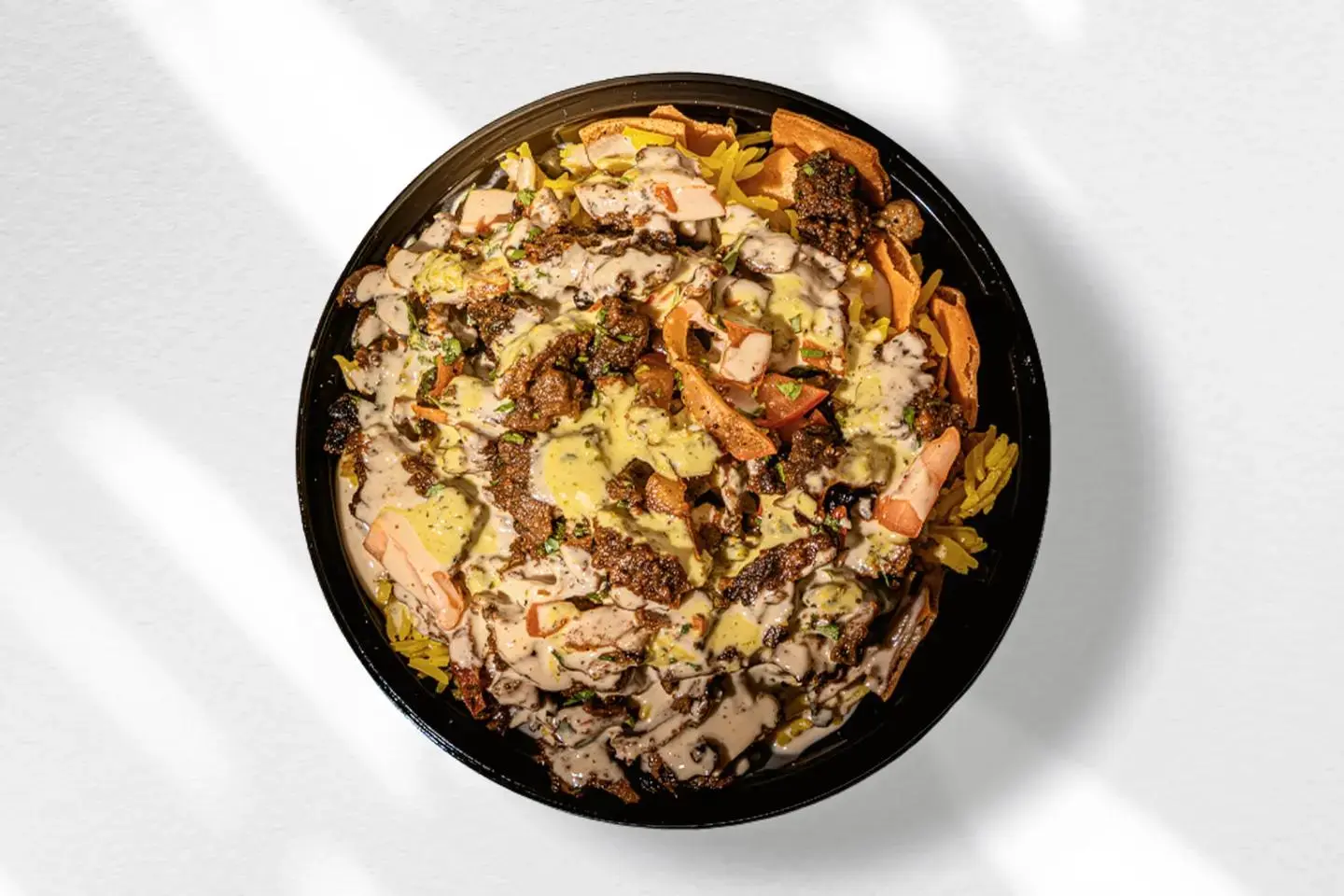 طبق أرز شاورما لحم