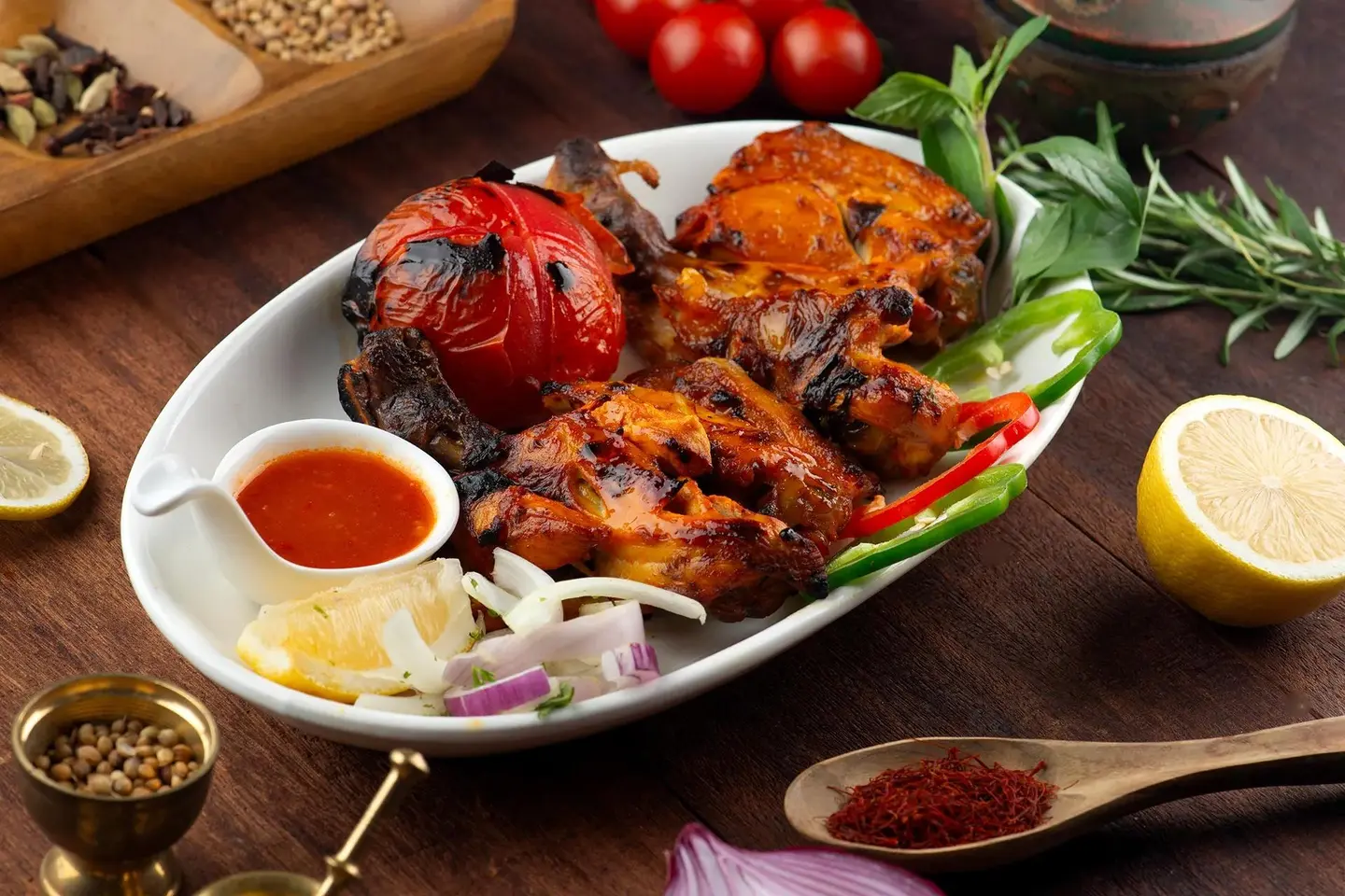 دجاج تندوري نصف