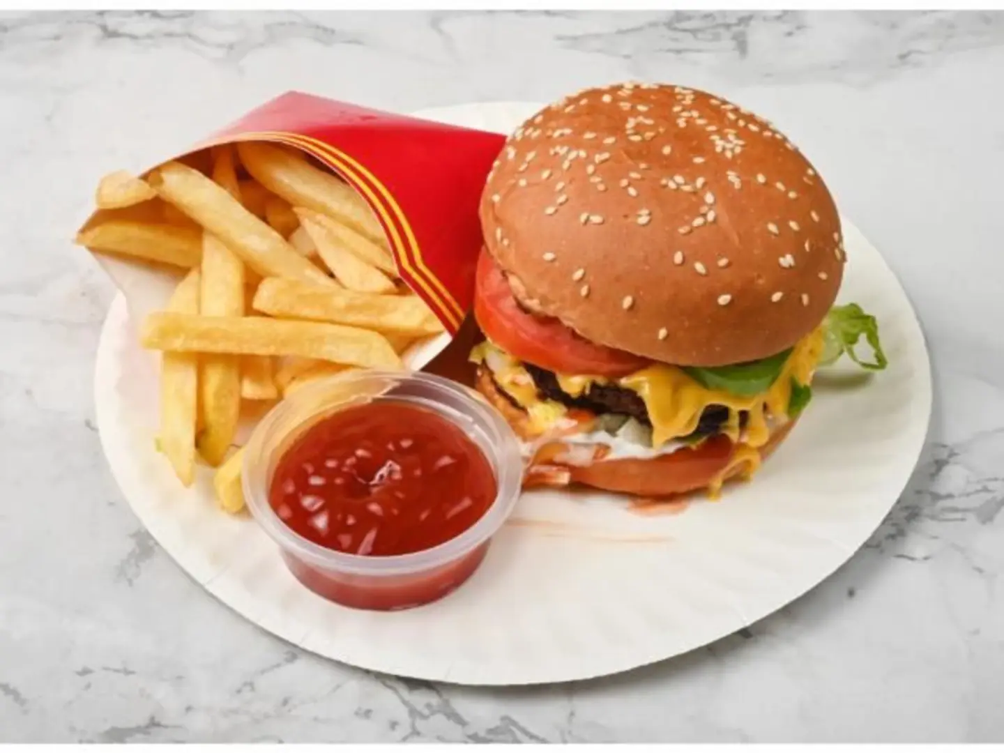 وجبة برجر لحم