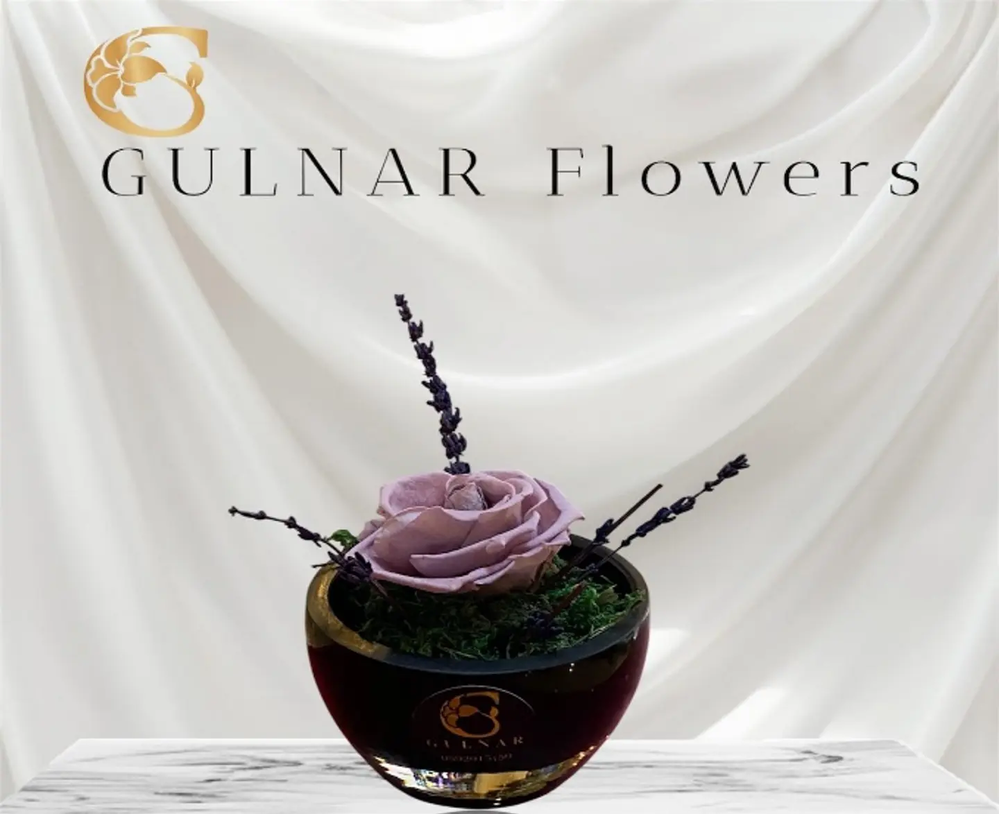 Marble Vase With One Flower (1)