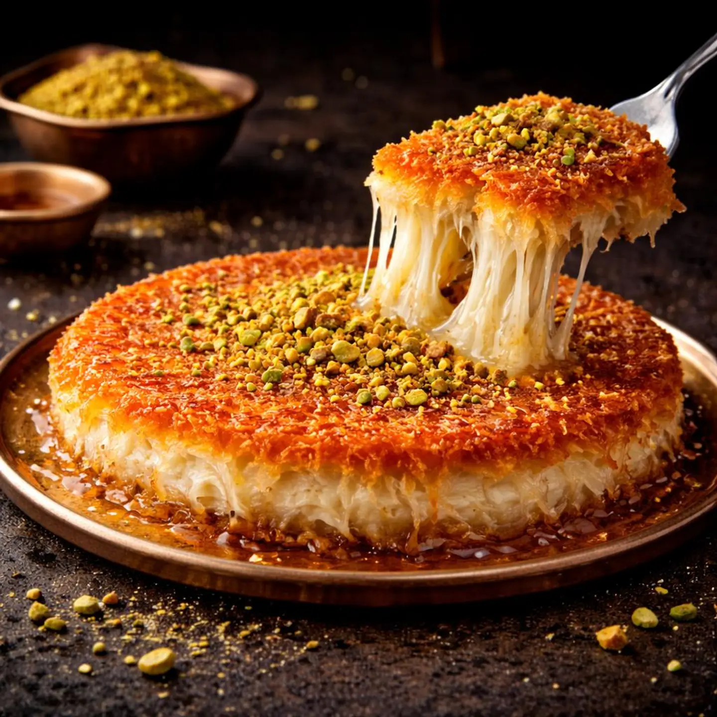 كنافة نابلسية بالقشطة ربع كيلو