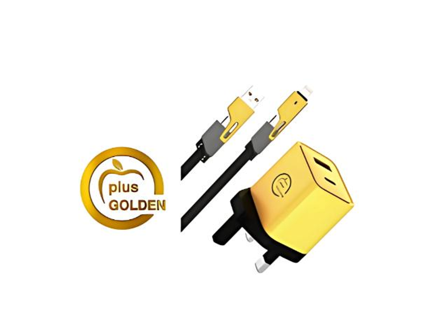 شاحن جولدن بلس 65 واط متعدد كيبل