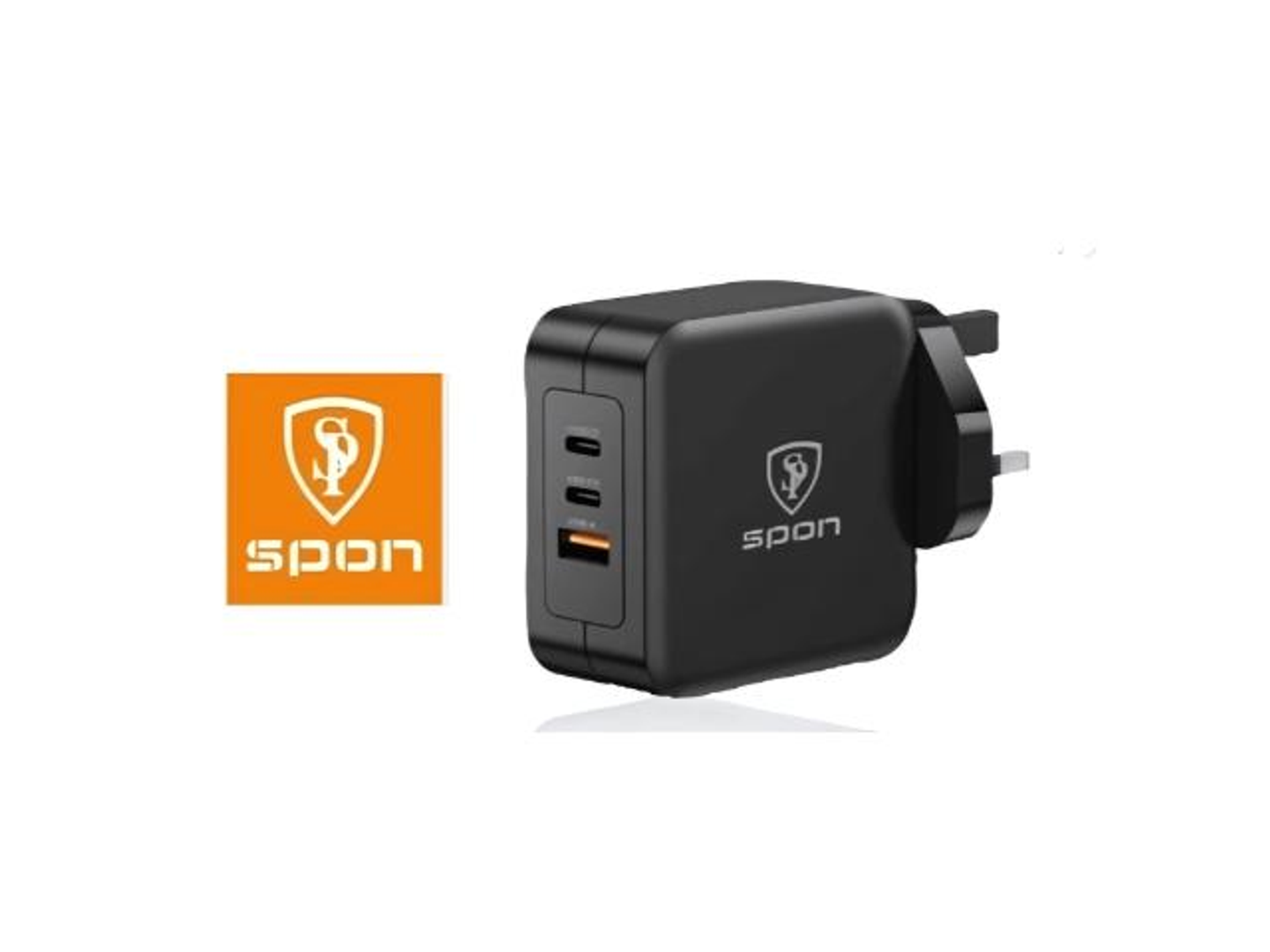 شاحن جداري سبون 100 واط يو إس بي-سي + يو إس بي-إيه + ايفون