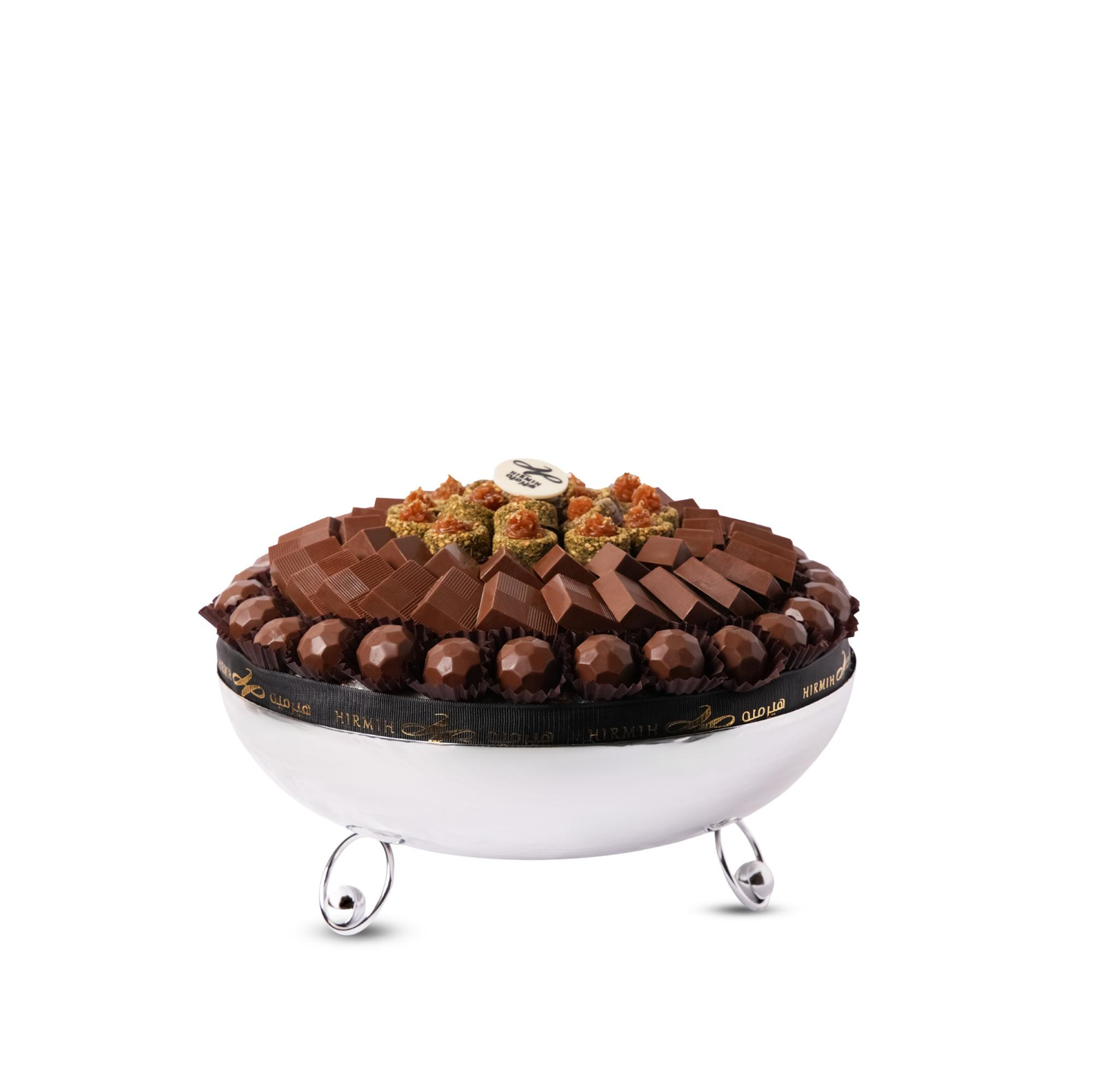 Exposed Chocolate Tray With A Premium Steel Base
