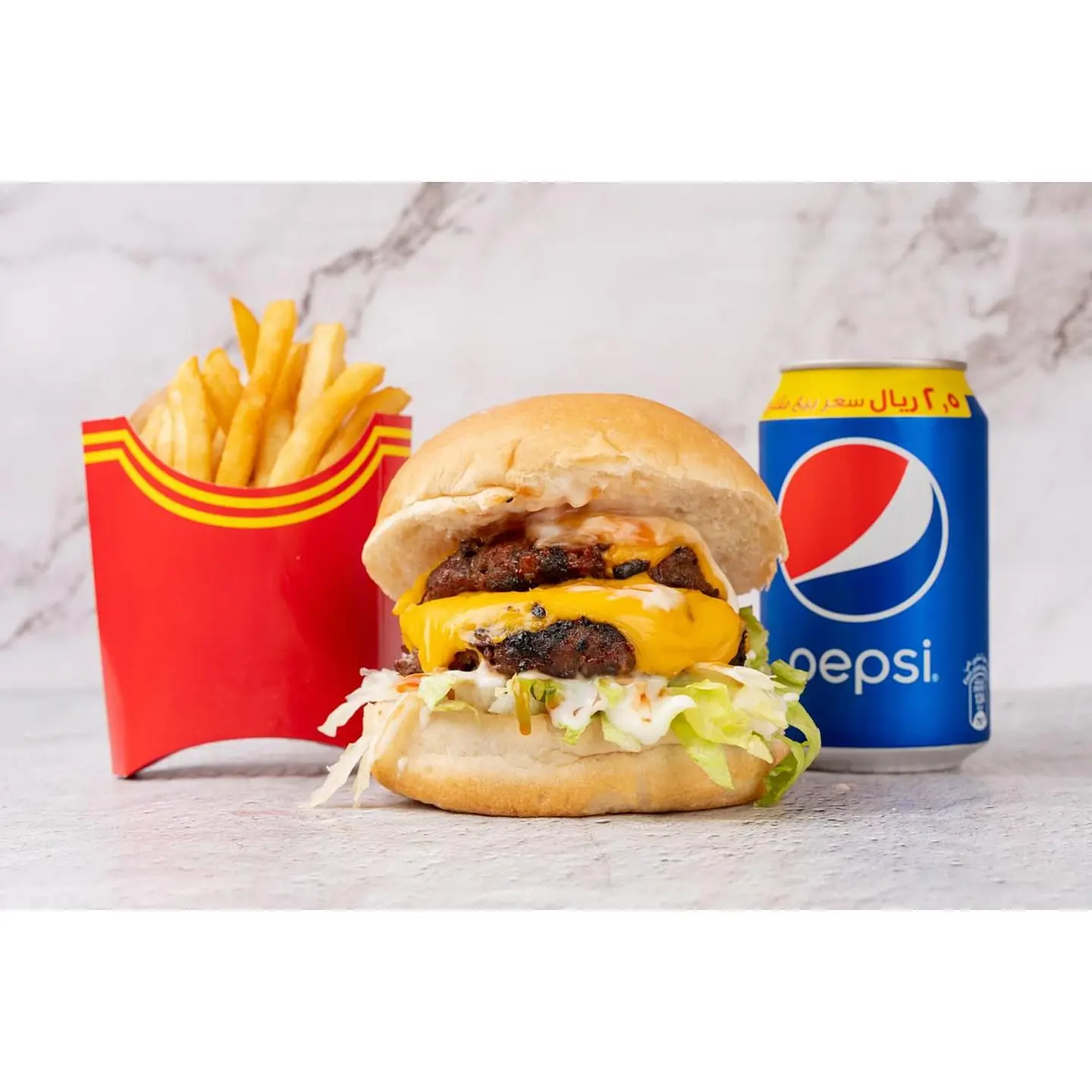وجبة برجر لحم