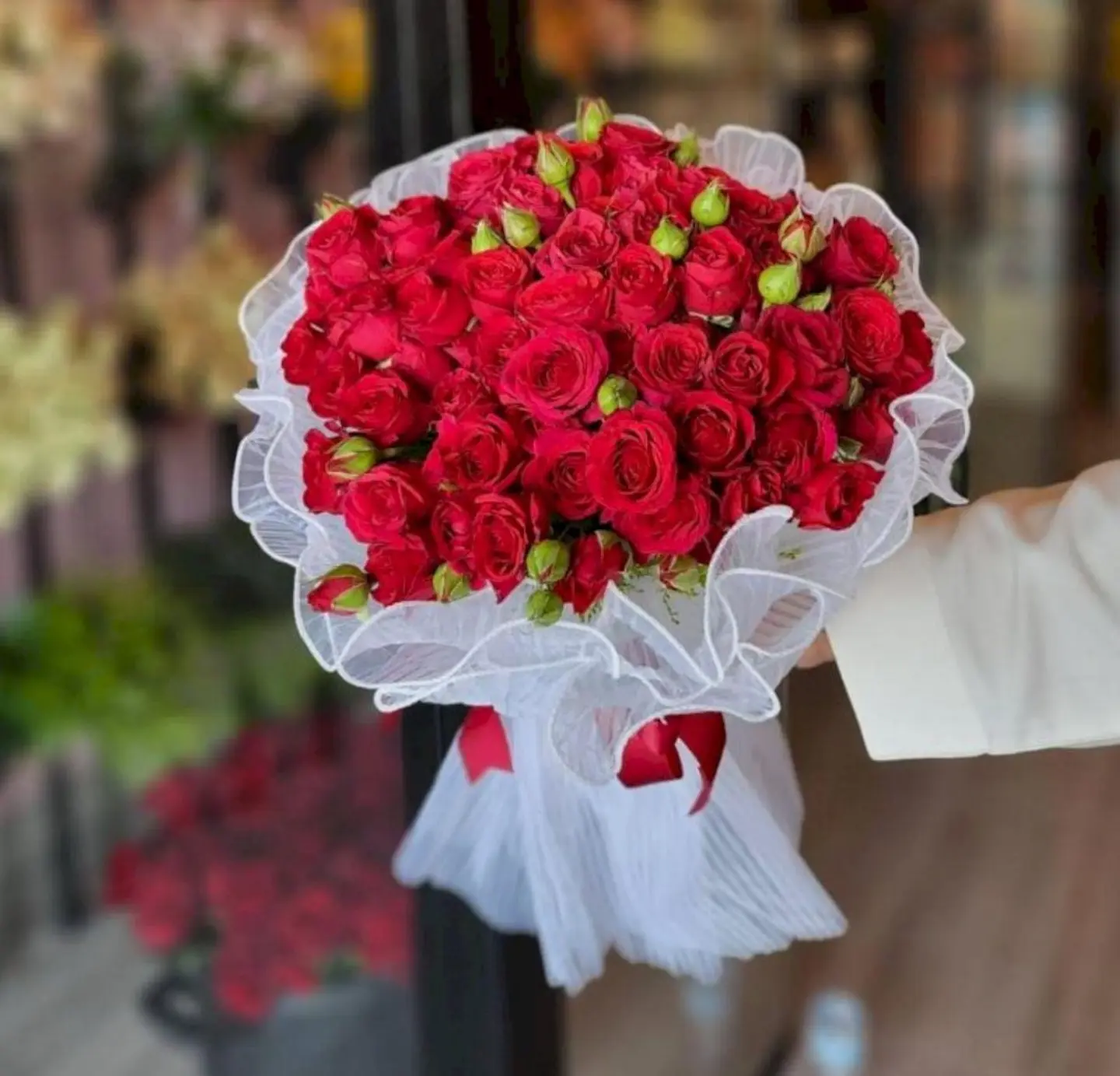 باقة البيبي روز الاحمر