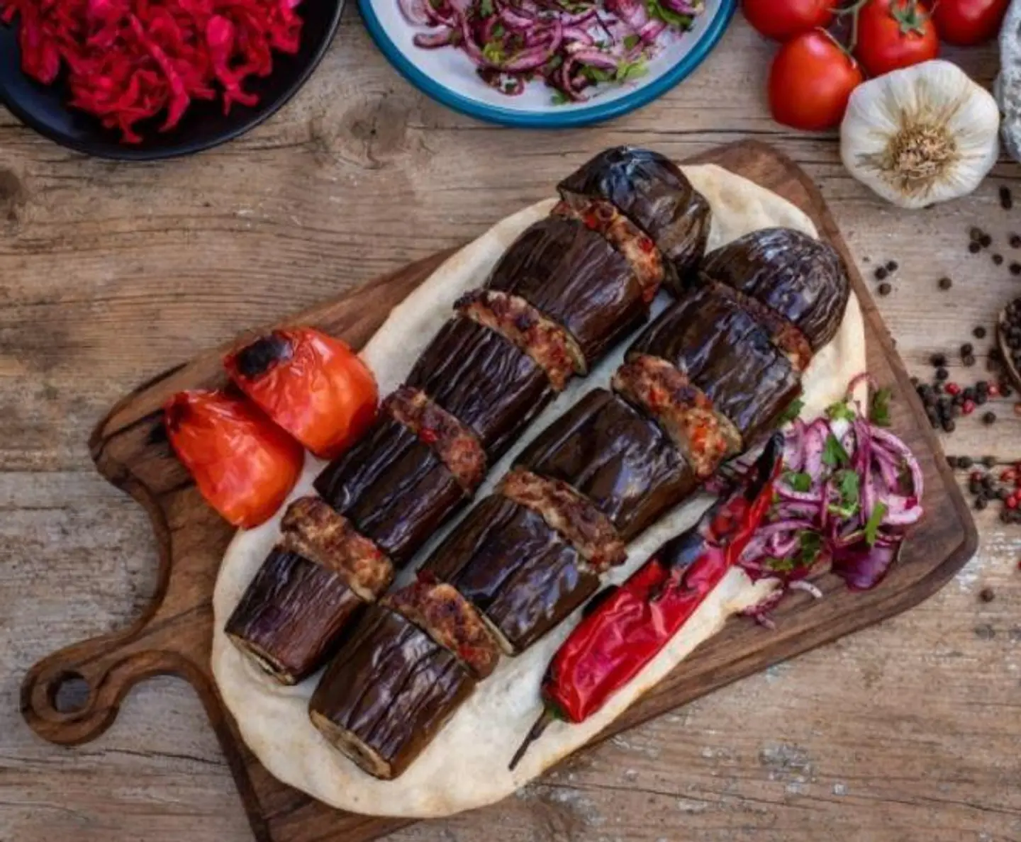 Eggplant Kebab For One Person