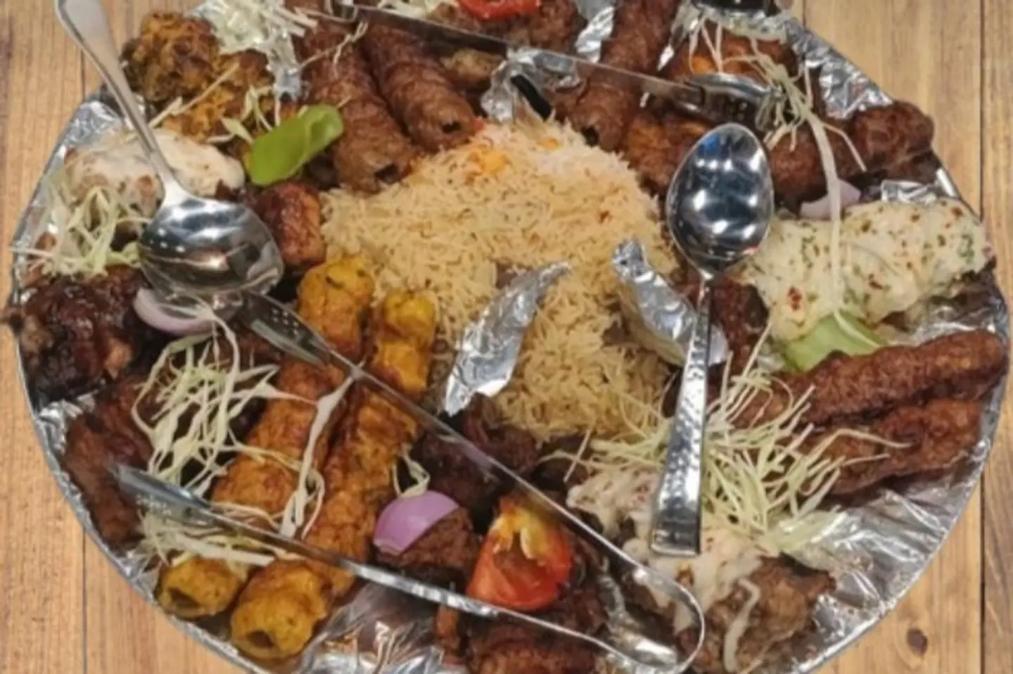 Mix Platter With Rice Family Platter