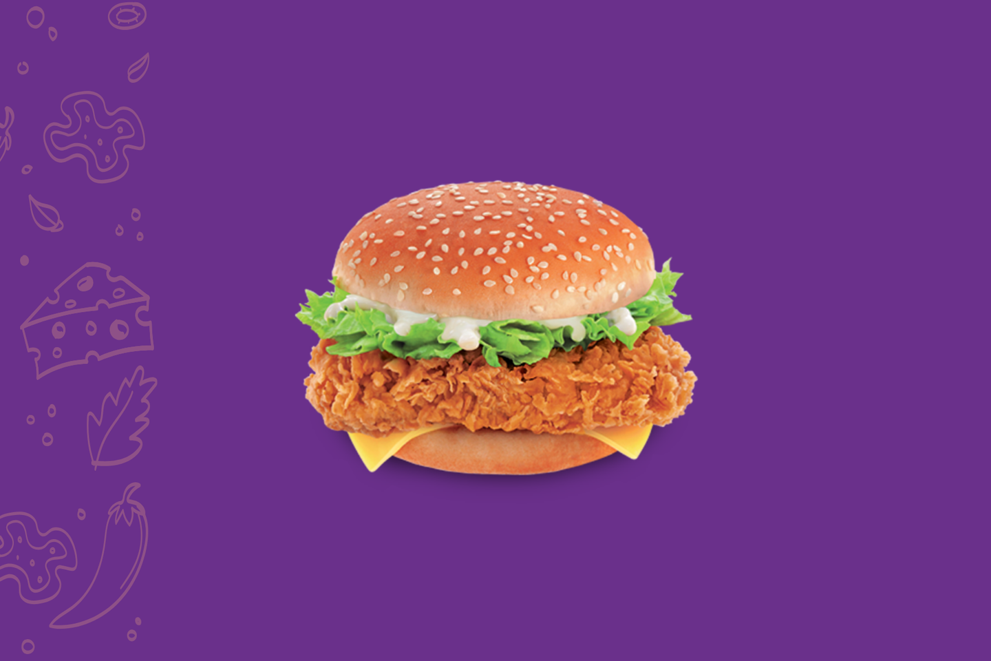 برجر كرسبي الدجاج عادي