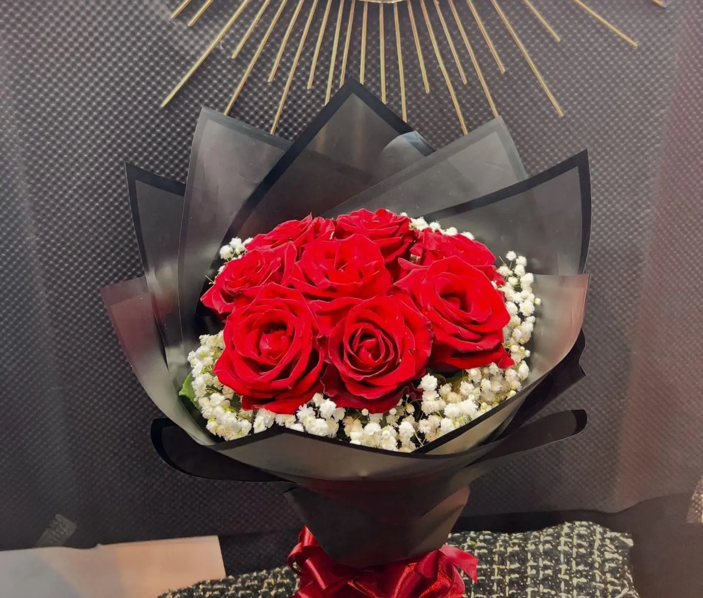 باقة جوري حمراء