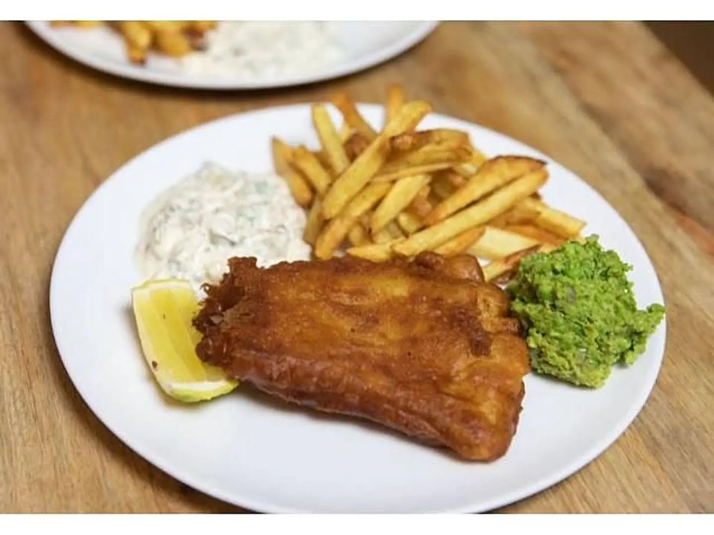 Fish And Chips With Tartar Sauce