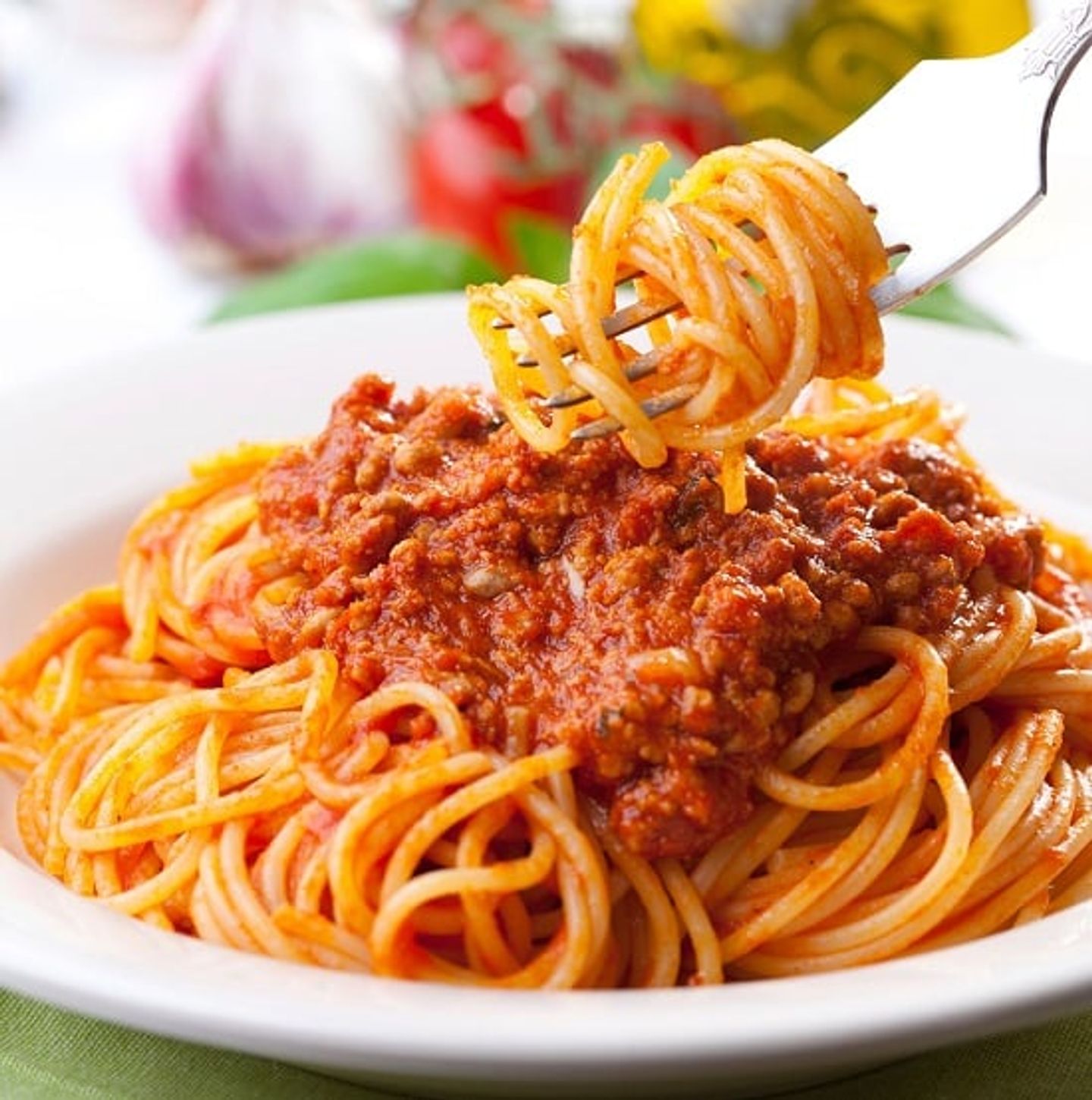 Spaghetti Pasta With Red Sauce