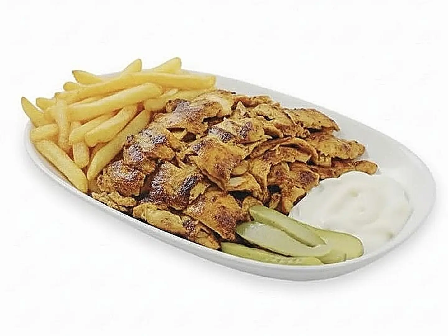 صحن شاورما وسط