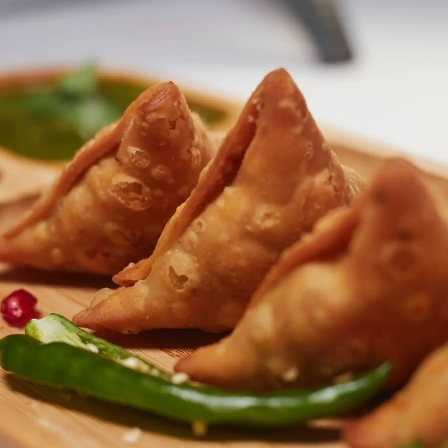 A Tray Of Spicy Appetizers, Sambousek