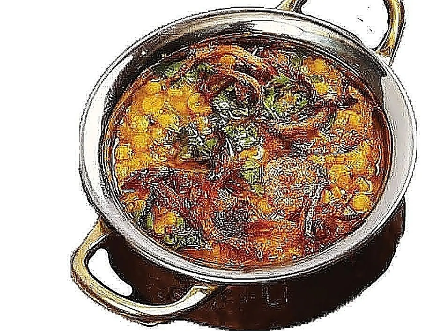 عدس مع اللحم