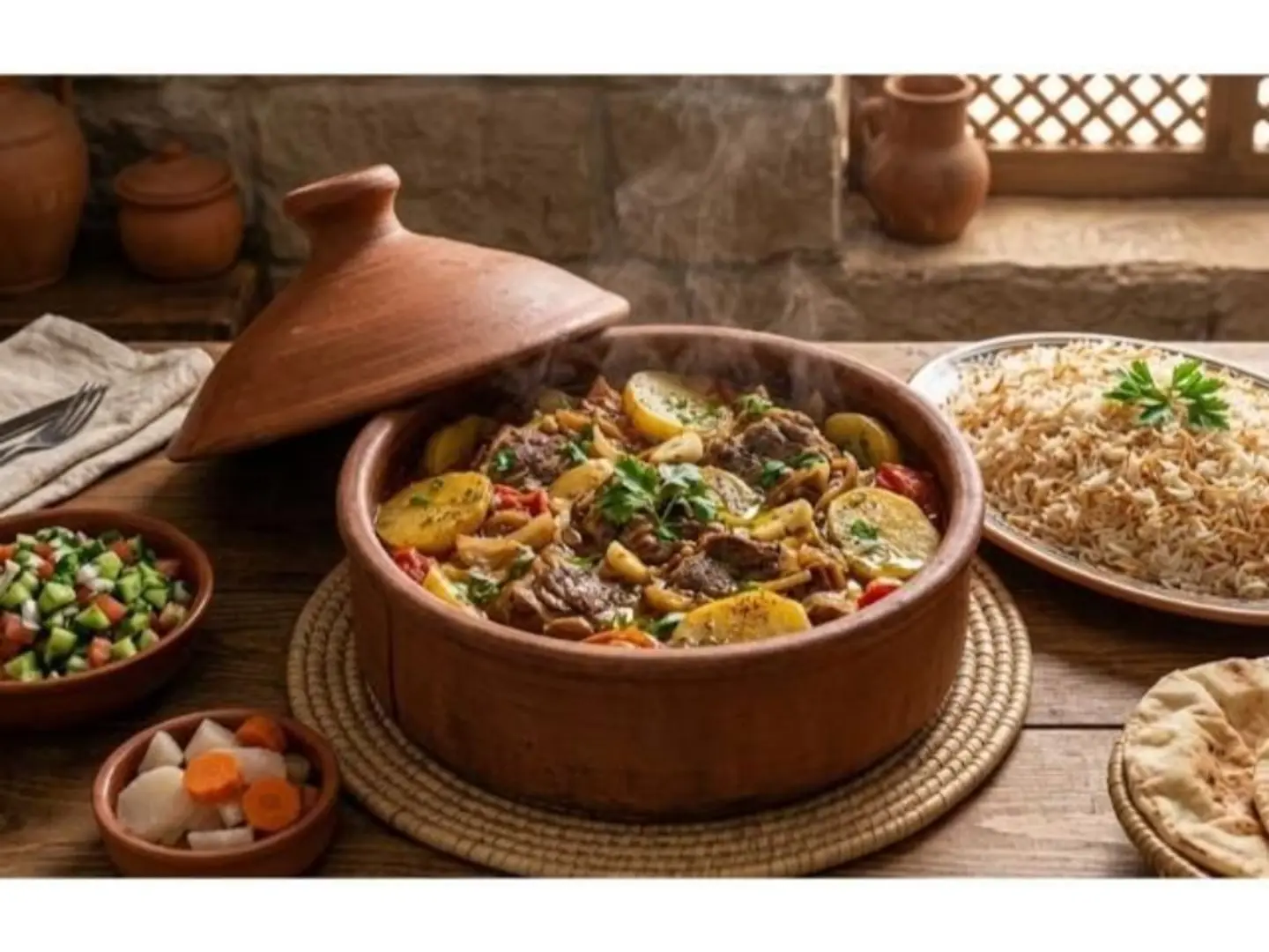 Potato Meat Tagine With Rice