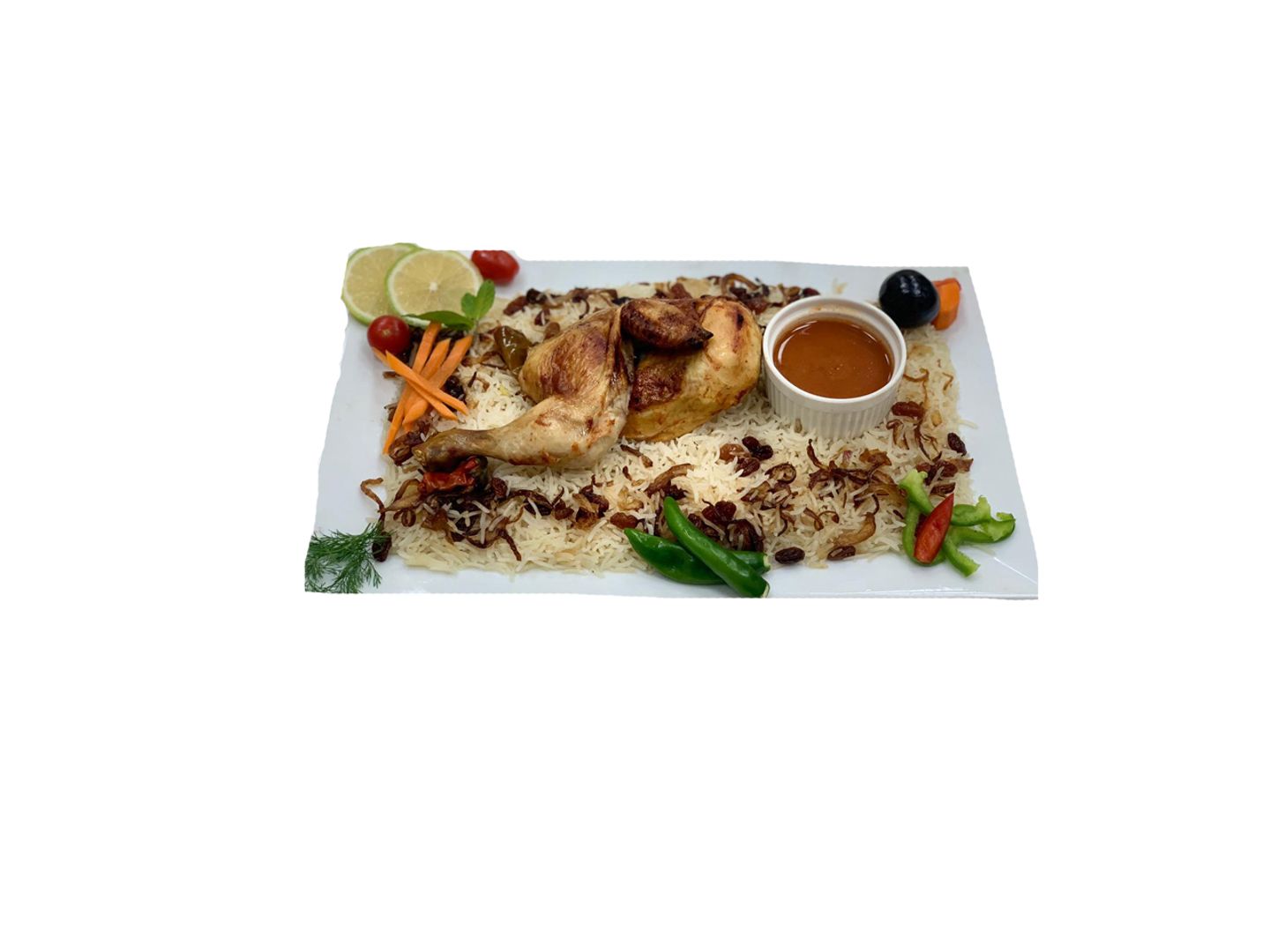Half Mandi Chicken With Peshawar Rice