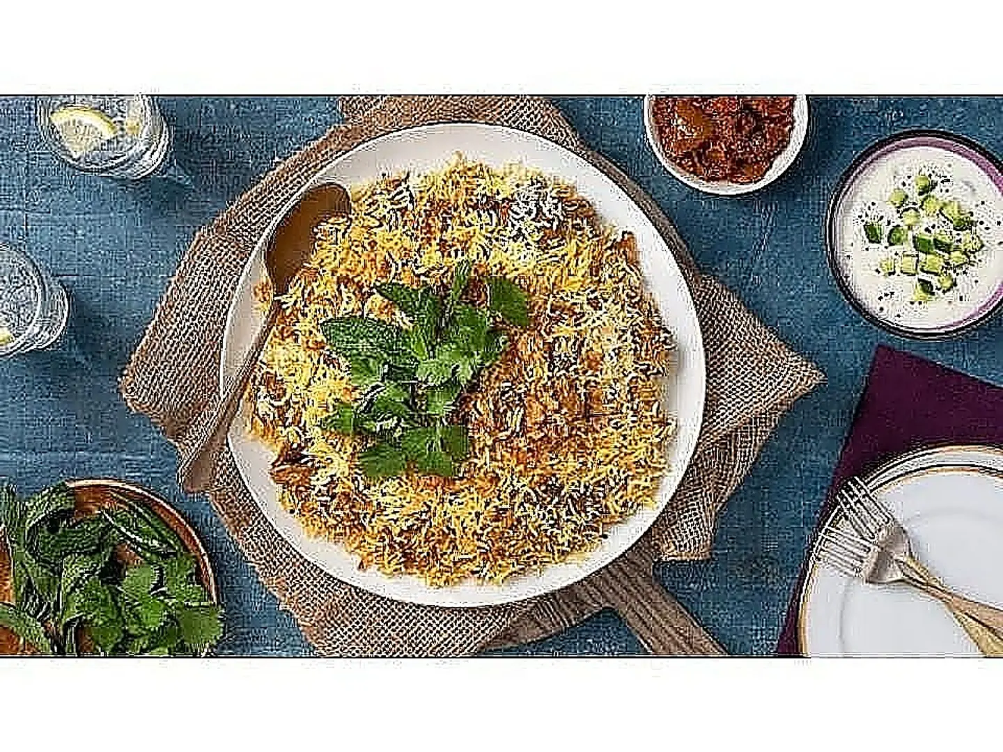 لحم خروف برياني