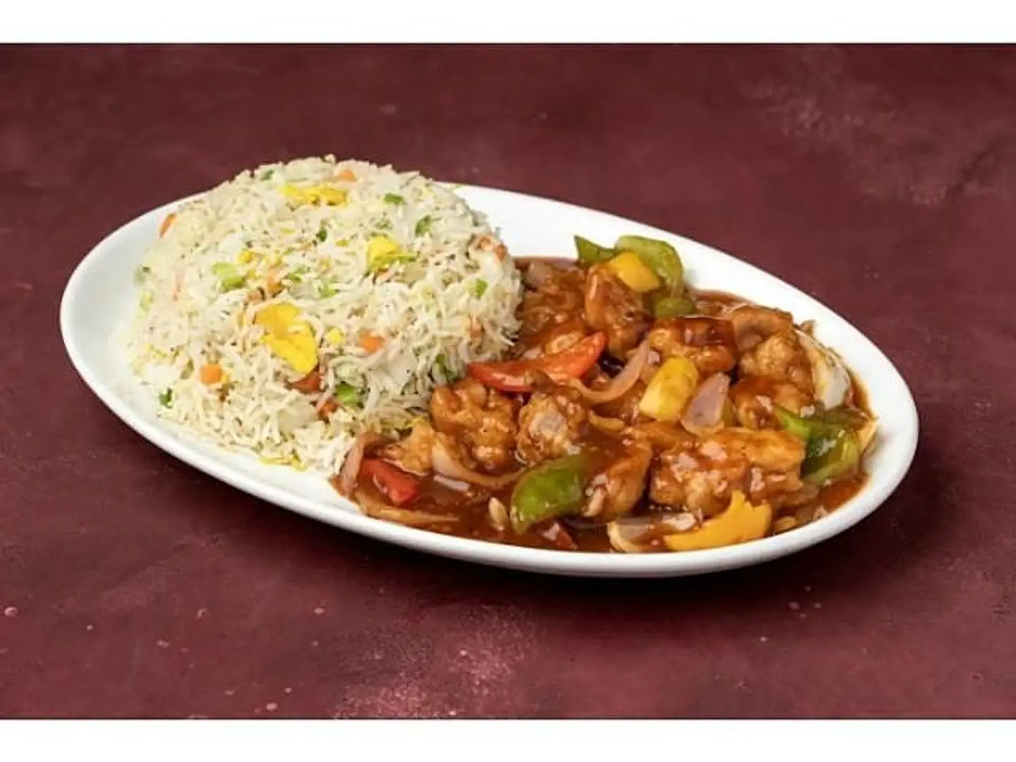 دجاج شاشليك مع ارز ابيض