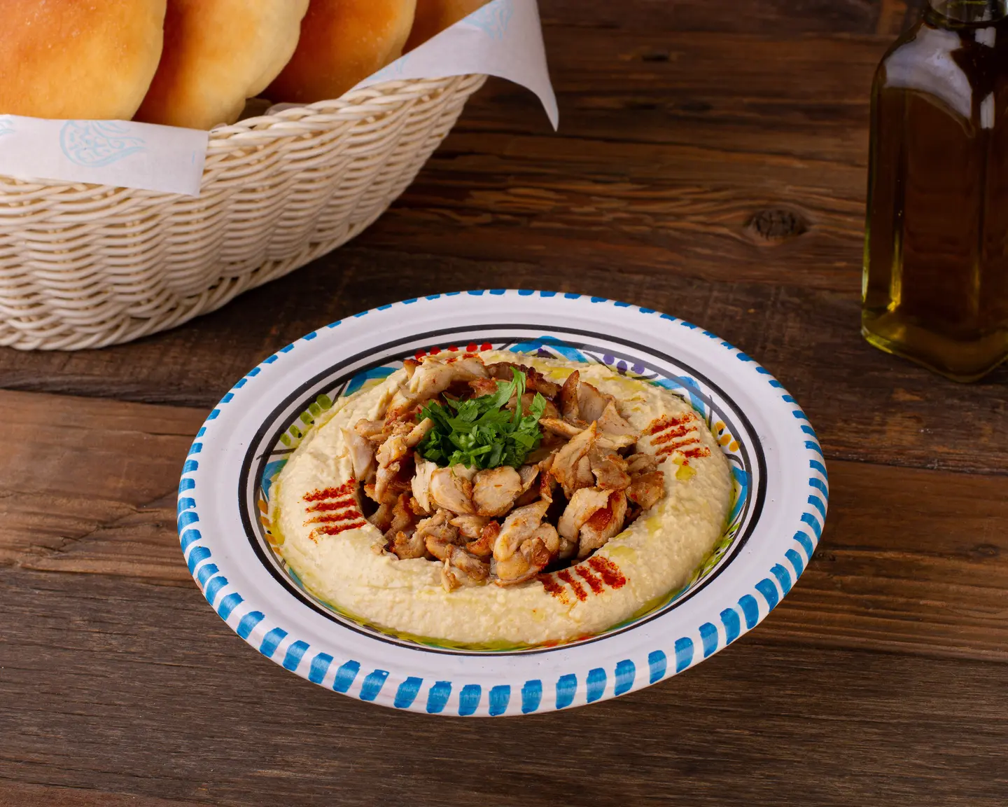 Hummus With Chicken Shawarma