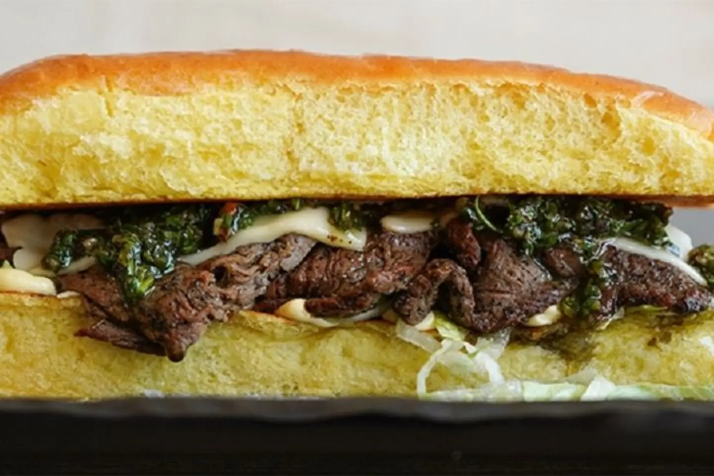 Charcoal Grill Steak Fillet Sandwich