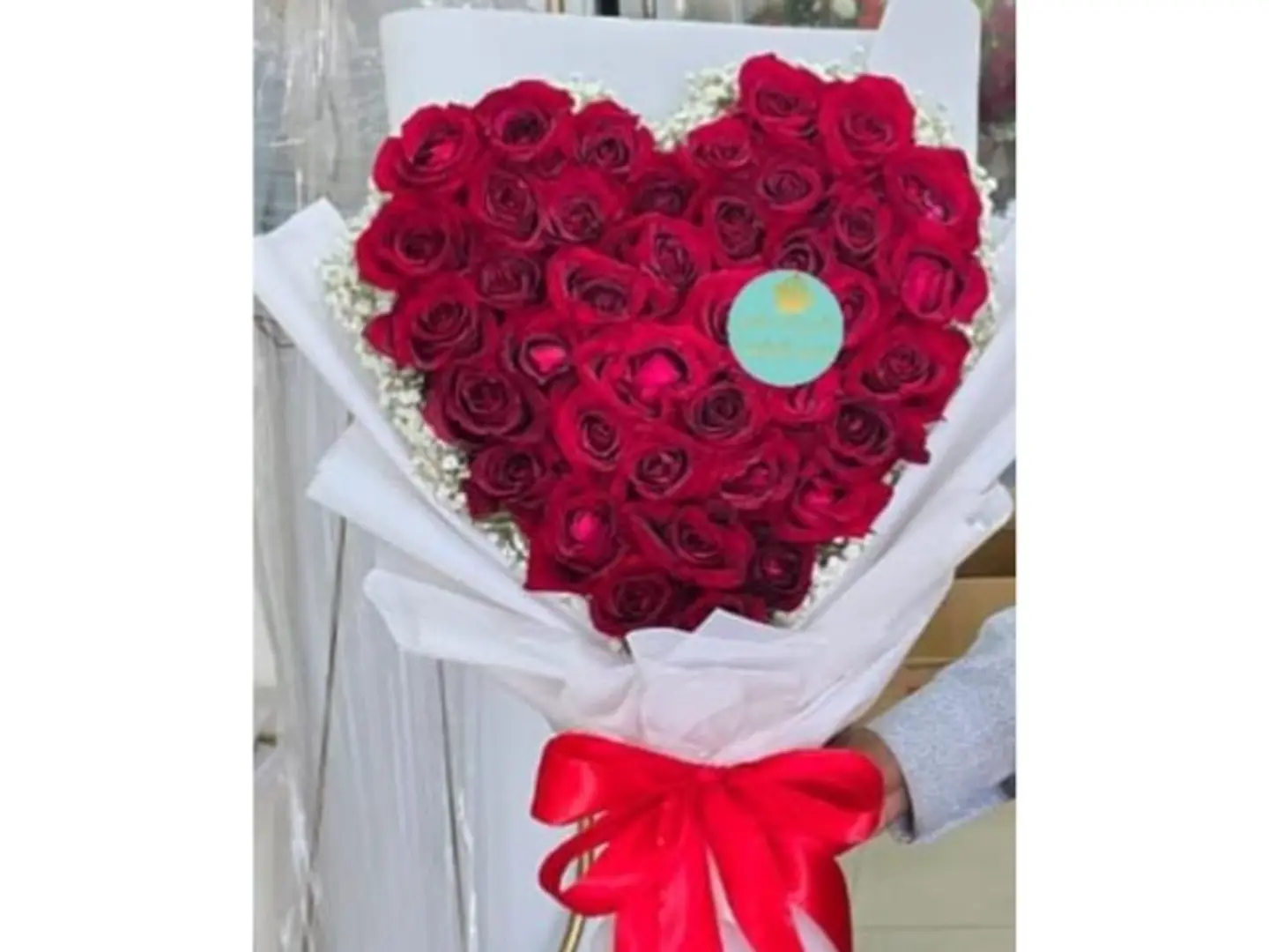 Red Rose Heart Shaped Bouqet