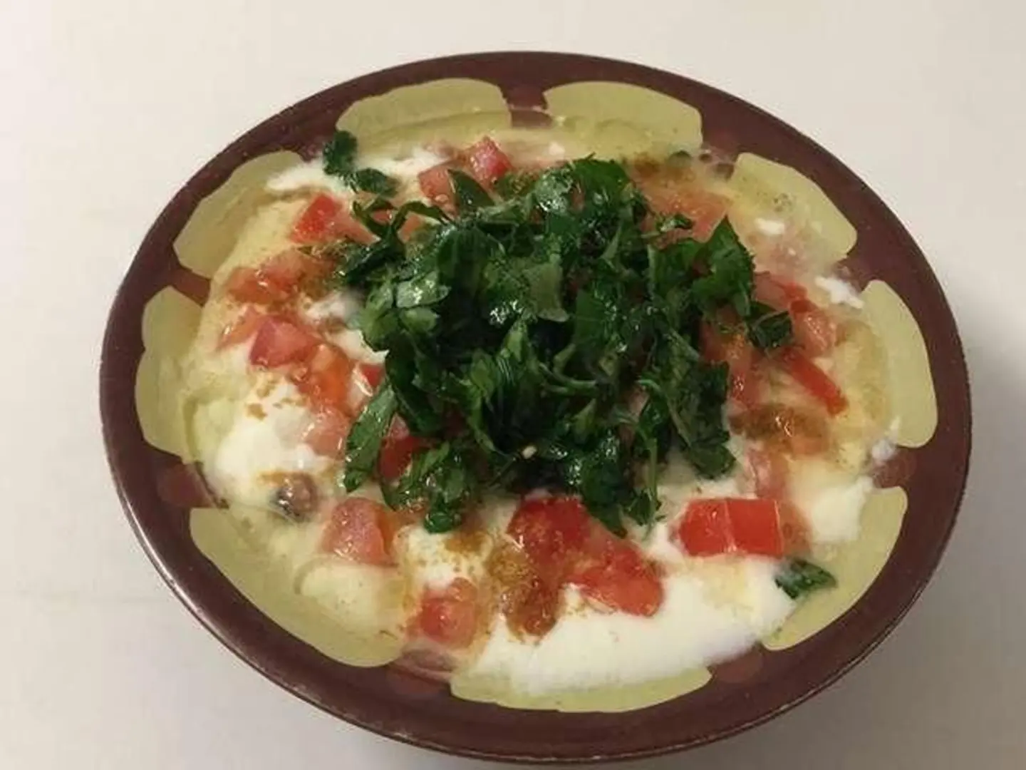Syrian Style Fava Beans Mixed With Yogurt And Garlic