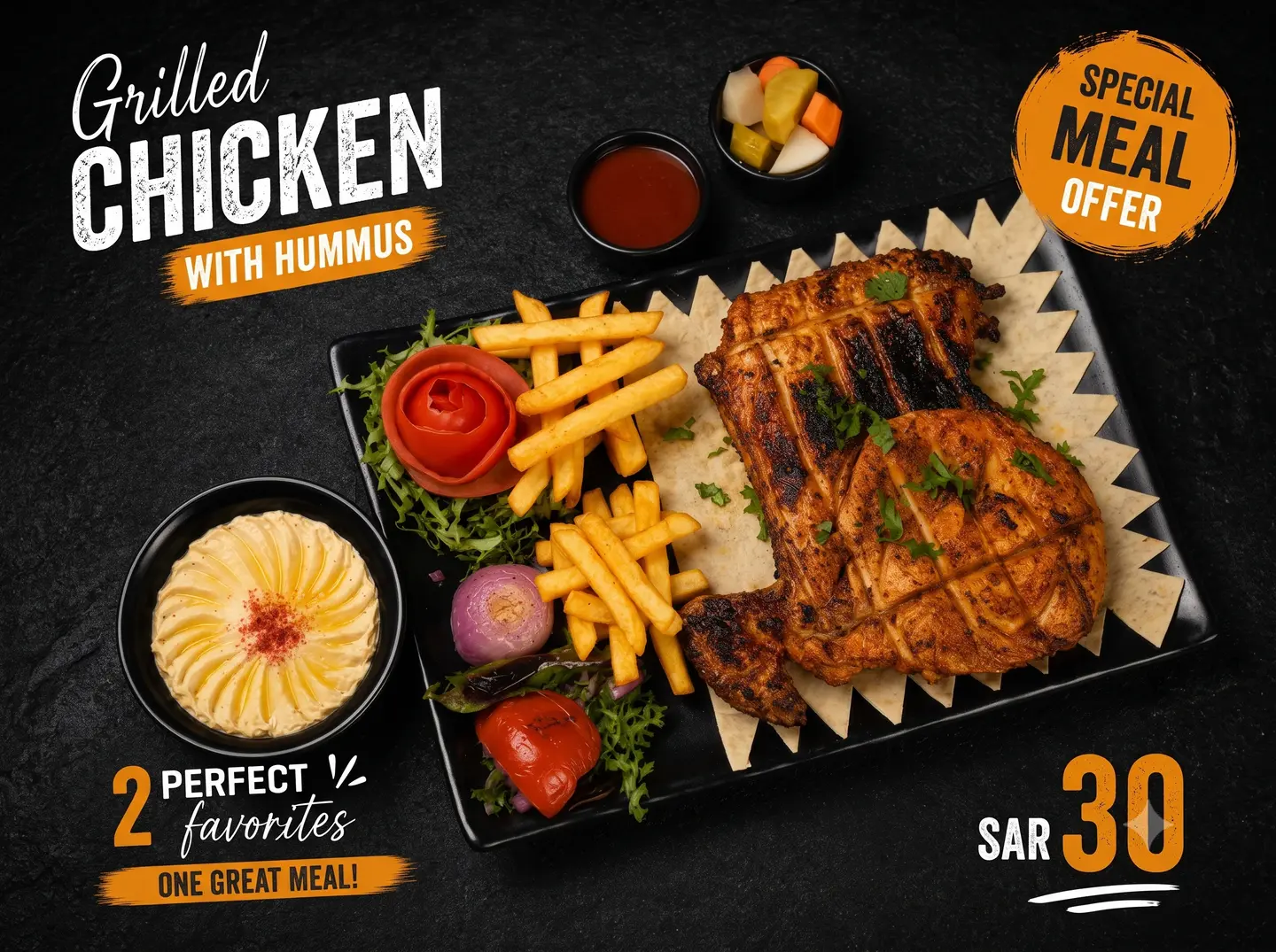 Half Charcoal Chicken
