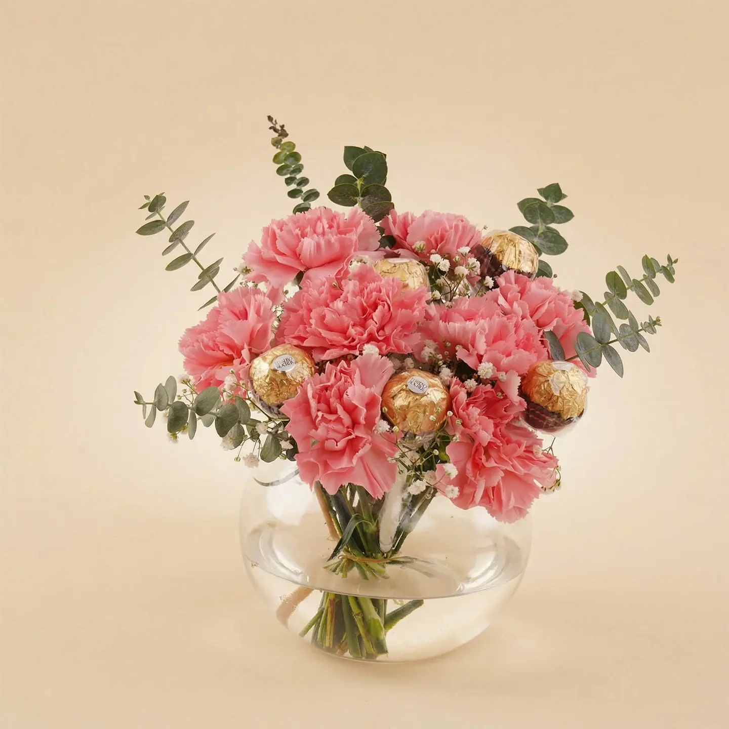 Sweet Feelings Pink Carnation With Chocolate