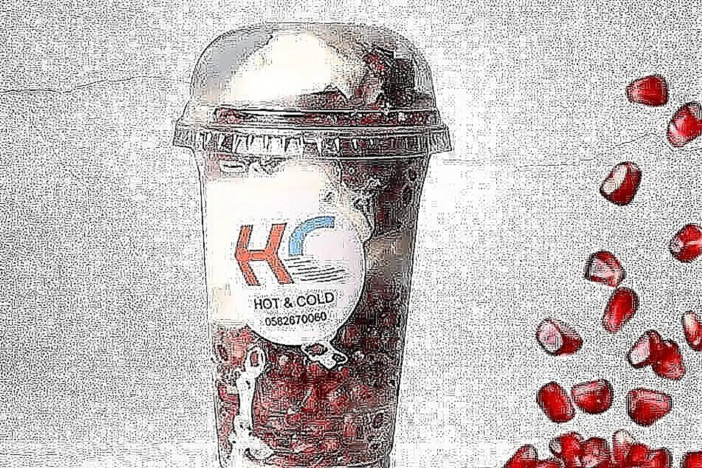 آيسكريم بقطع الرمان